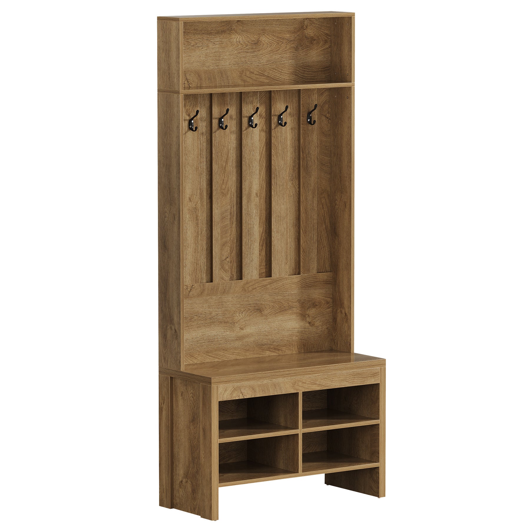 Tribesigns Appendiabiti alto 179 cm, organizer per ingresso con panca e 5 ganci