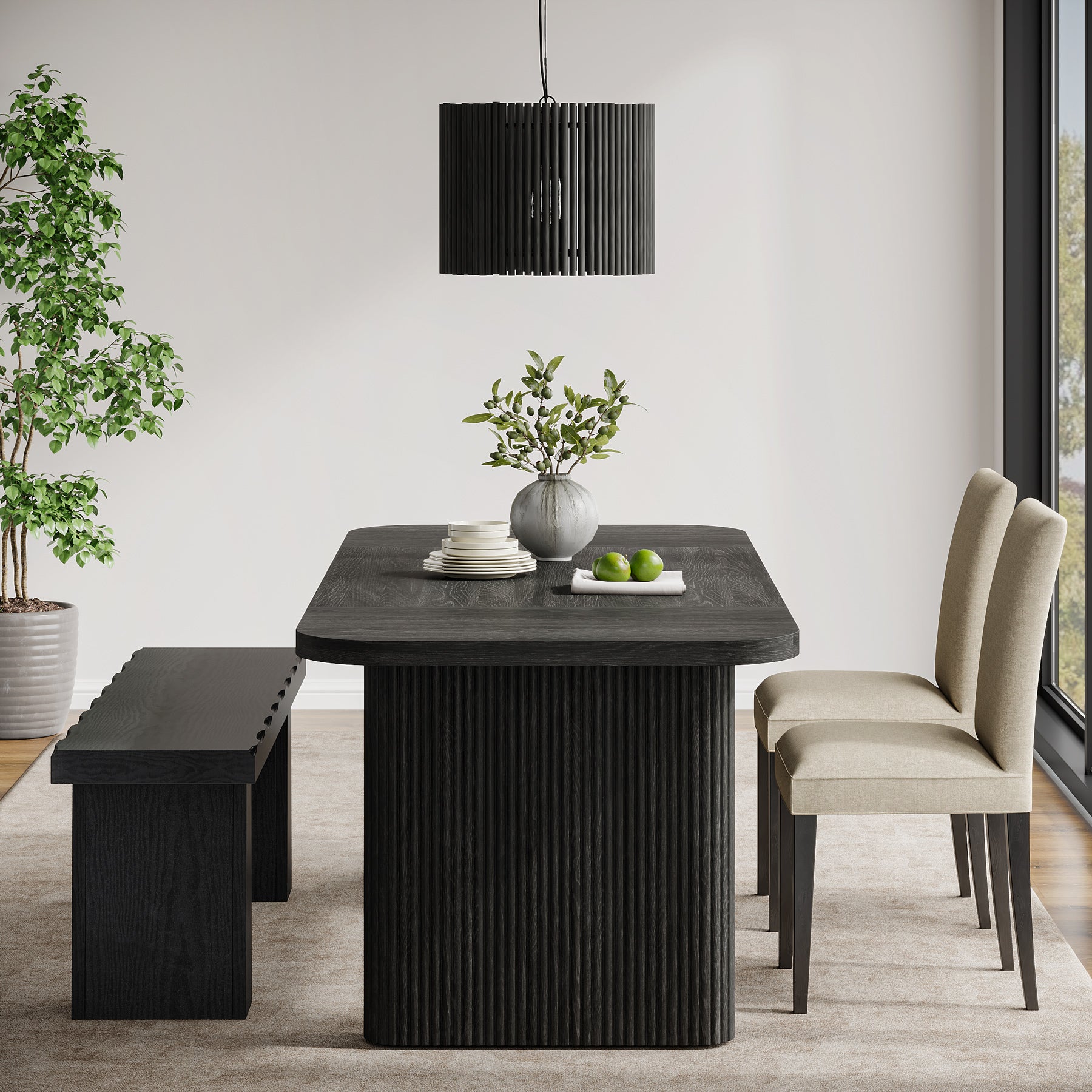 Tribesigns Panca da 120 cm, moderna panca in legno, panca da pranzo versatile dal design minimalista