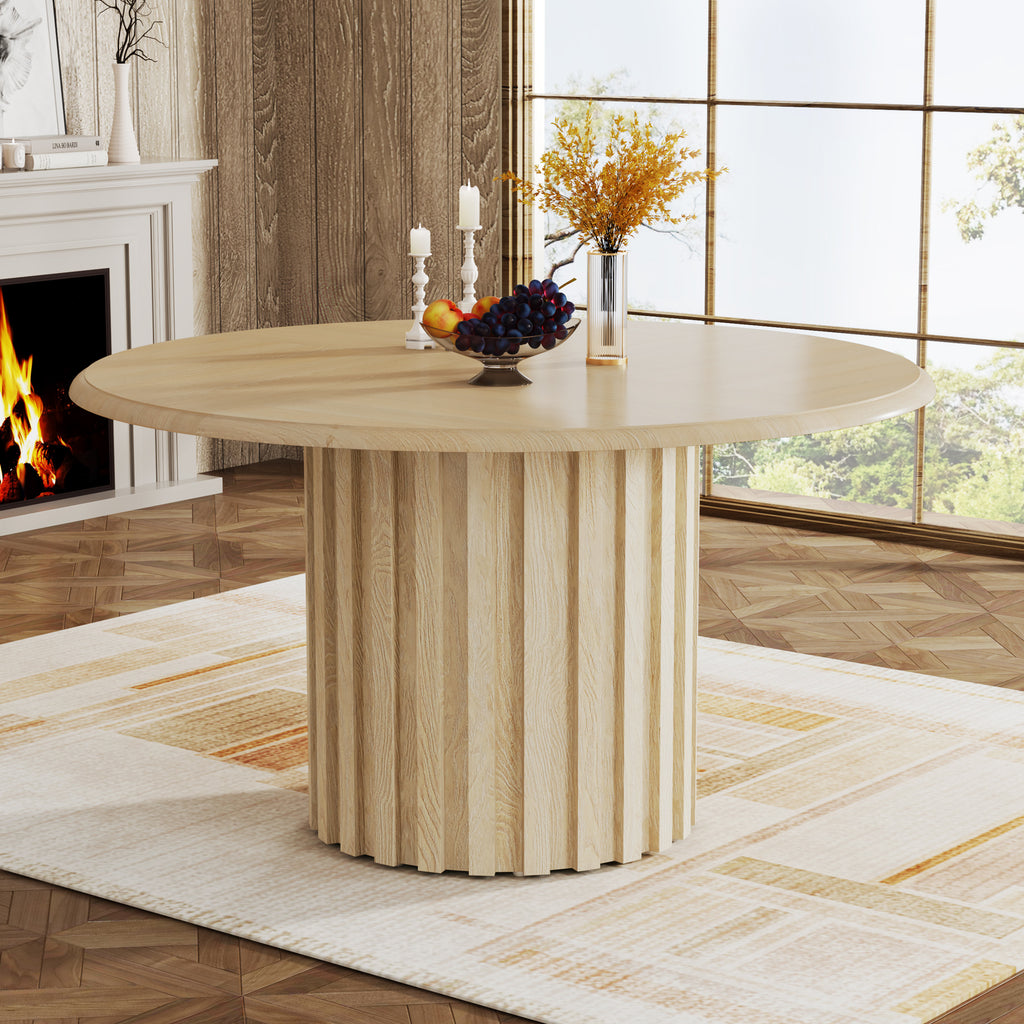 Tavolo Tondo Tribesigns Tavolo Da Pranzo Rotondo Per 4-6 Persone