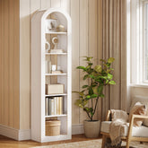 Tribesigns Libreria ad arco alta 190 cm, espositore autoportante con ripiano stretto a 6 livelli 3