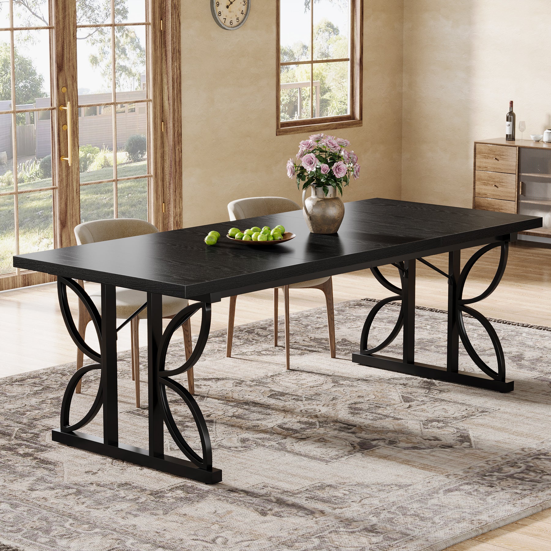 Tribesigns Tavolo da pranzo, 180 cm tavolo da cucina per 6-8 persone