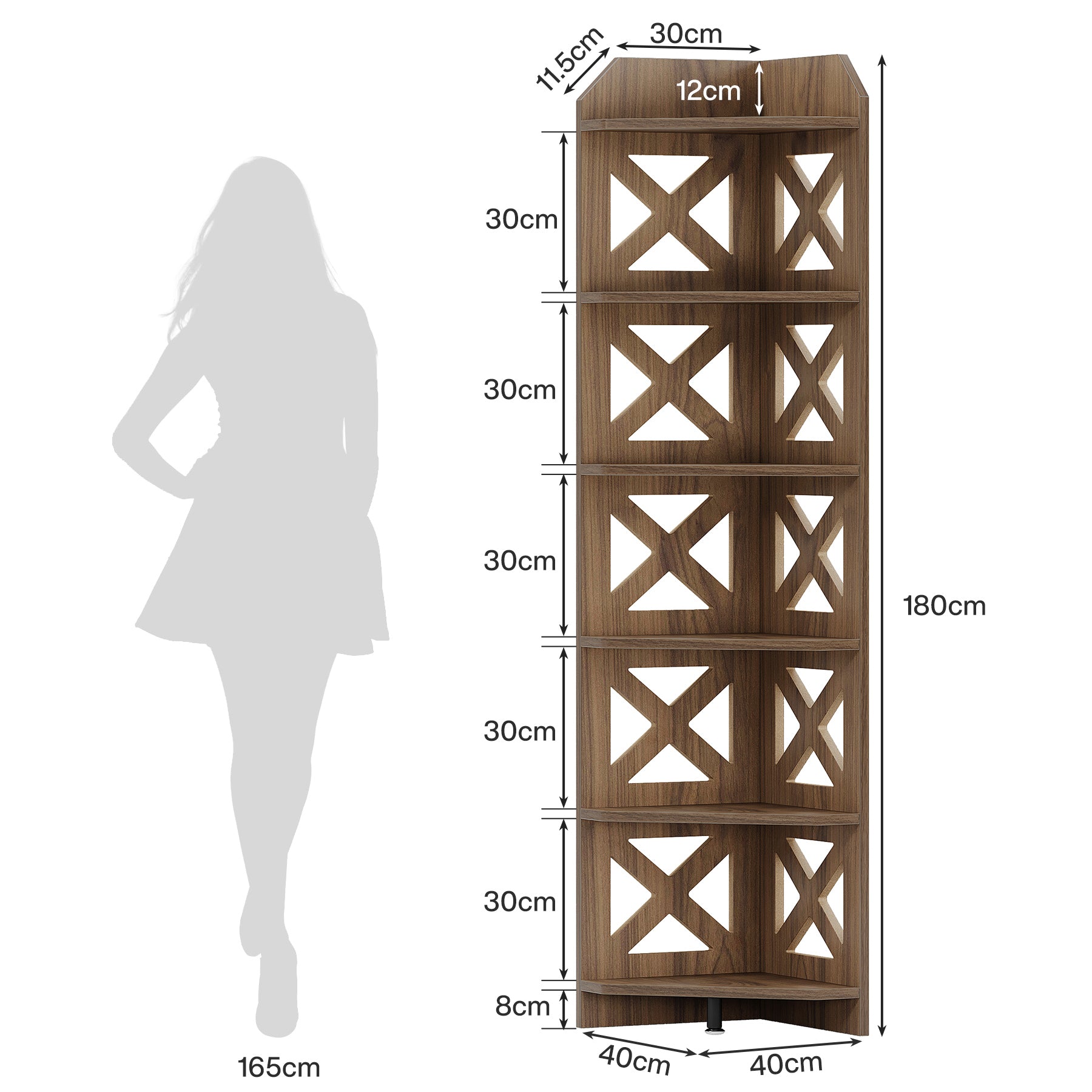 Tribesigns Scaffale angolare da 180 cm, supporto per piante per casa a 6 piani