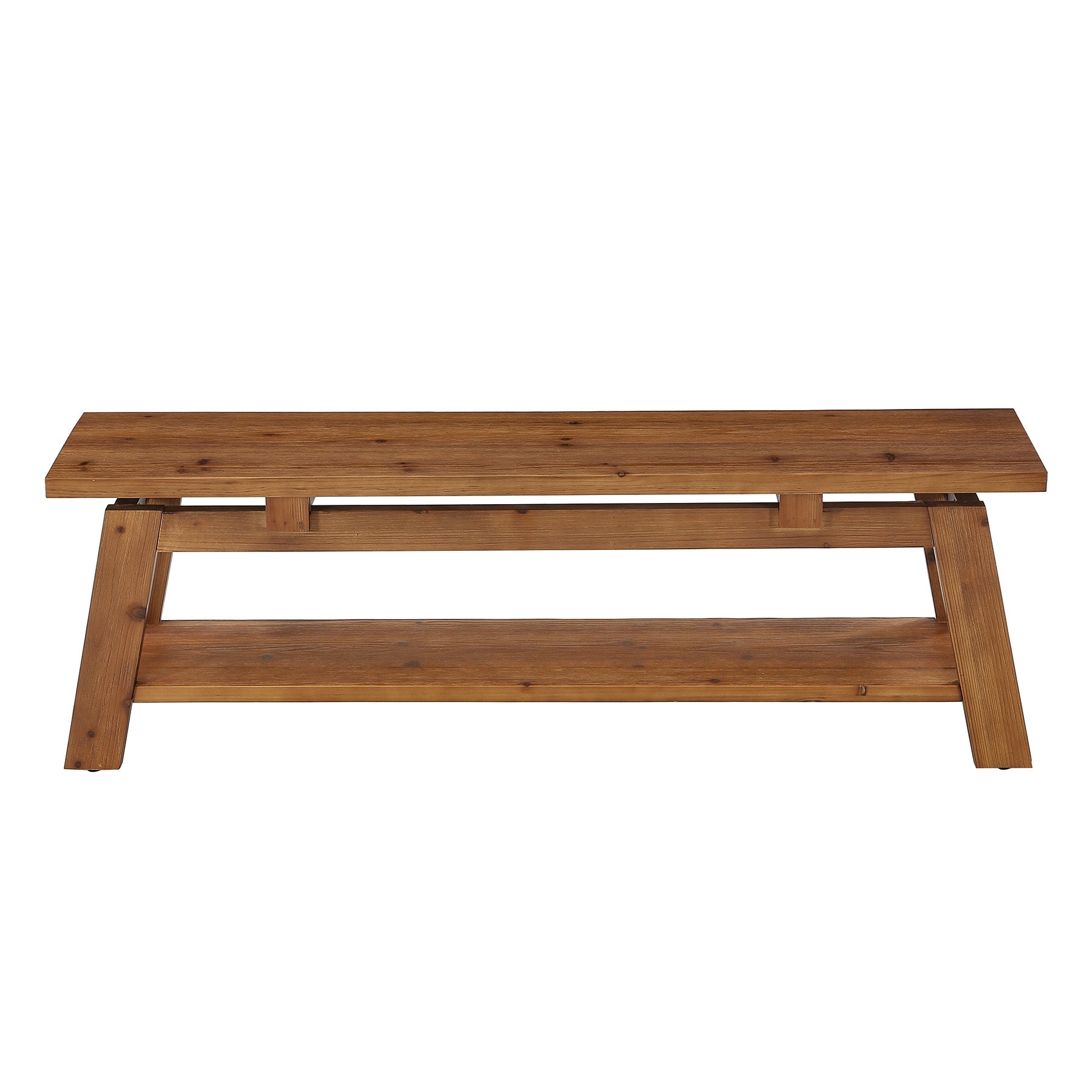 Tribesigns Panca in legno massello da 140 cm con ripiano porta scarpe, ideale per l'ingresso