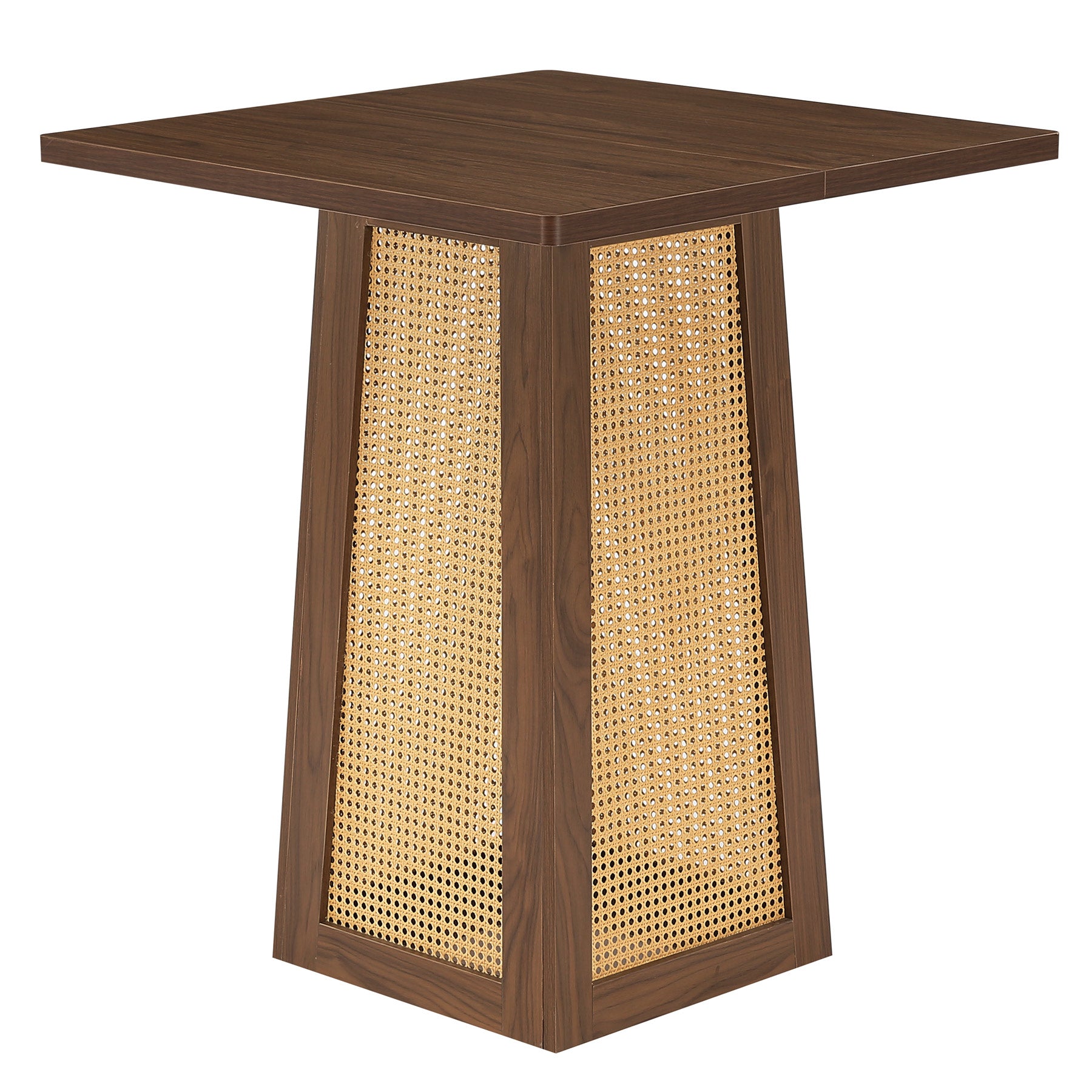 Tribesigns Tavolo da bistrot quadrato 80 x 80 cm, tavolo da pranzo con base centrale a piedistallo, ideale per un bar domestico