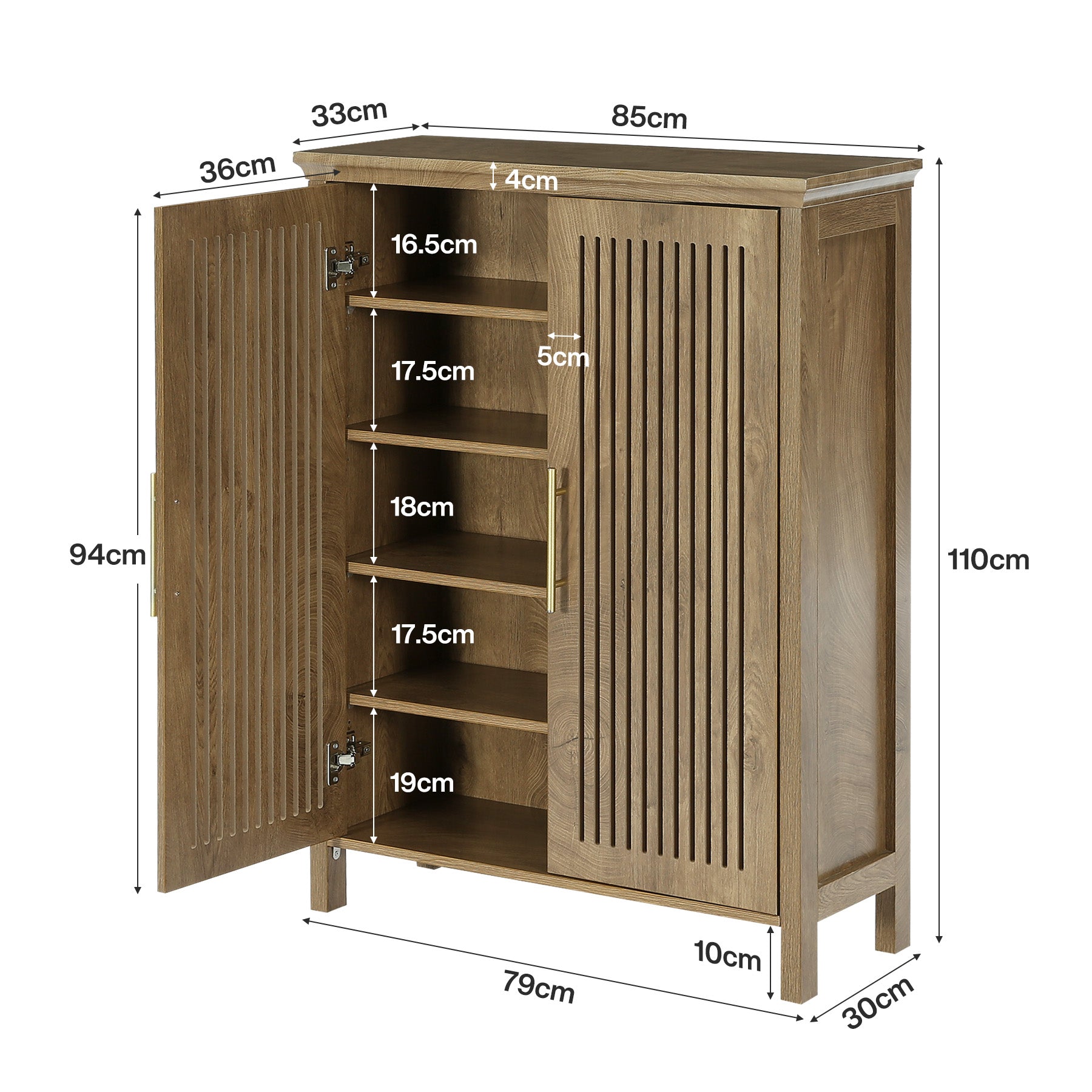 Tribesigns Scarpiera, alta a 5 ripiani con ripiani regolabili