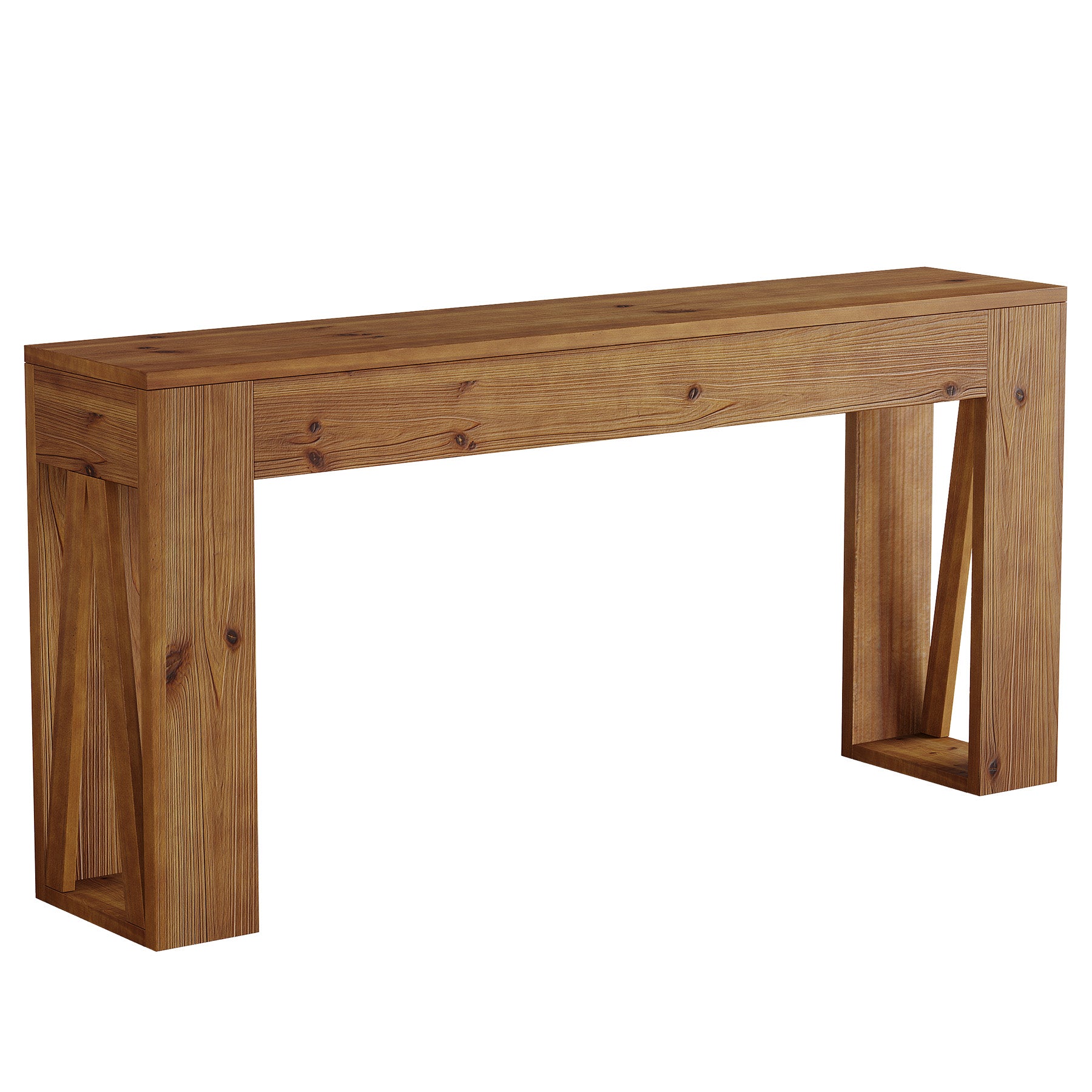 Tribesigns Consolle in legno massello da 160 cm, tavolo d'ingresso stretto in stile rustico