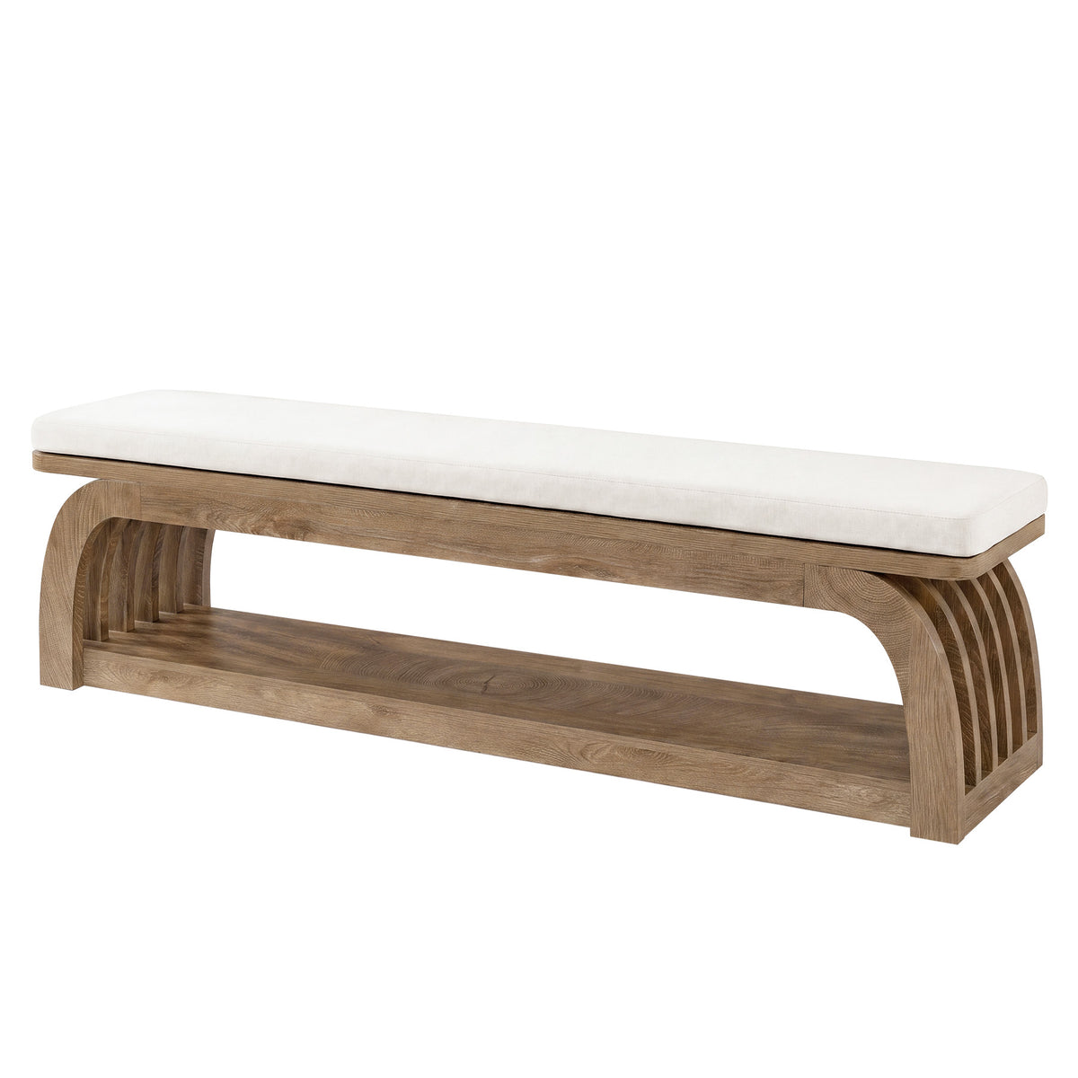 Panca Portascarpe Country Imbottita a 2 Livelli, 140 cm, per Ingresso