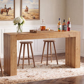 Tavolo da Bar Country in Legno Massello, 180 cm 3
