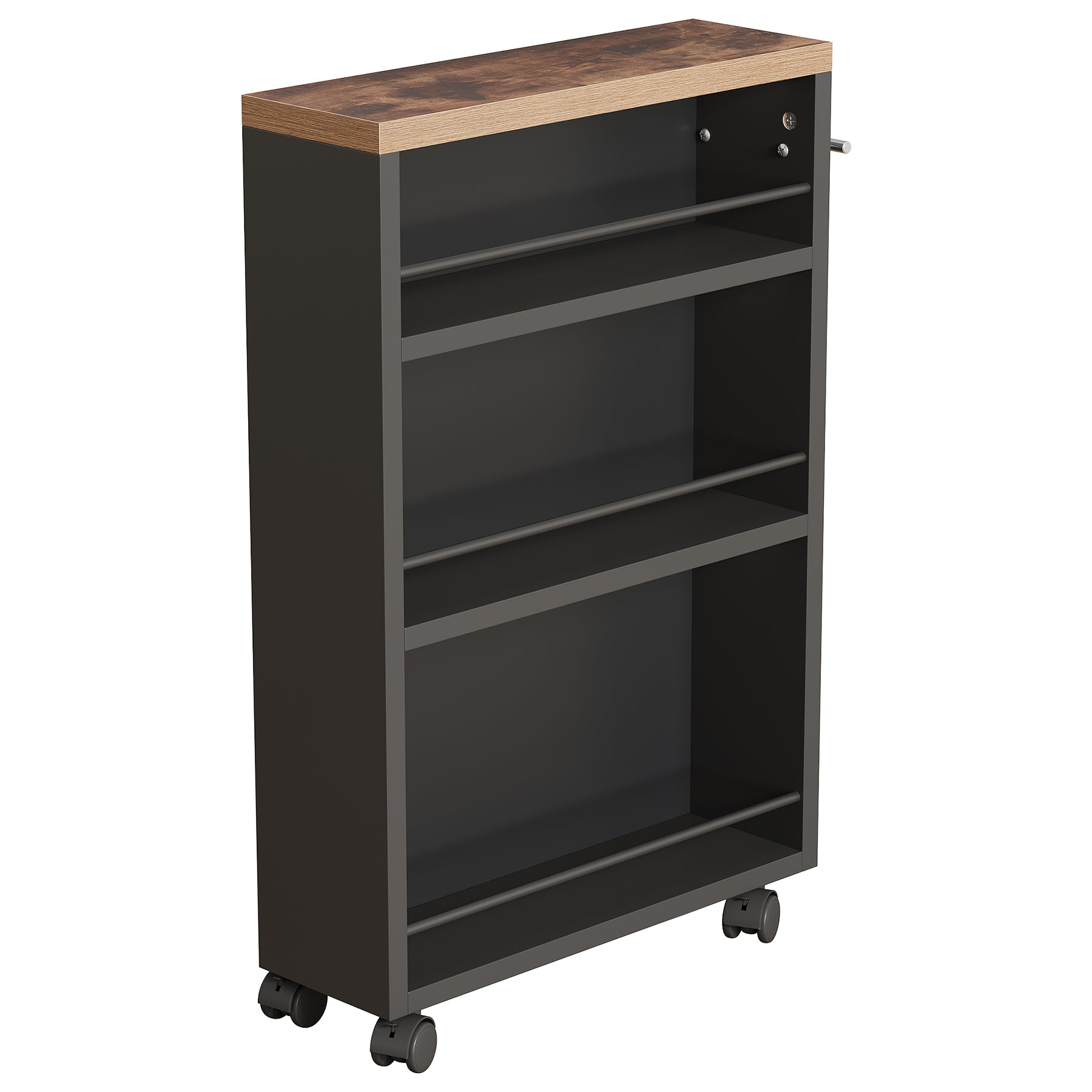 Tribesigns Carrello sottile da cucina, carrelli a 4 piani estraibile su ruote per piccoli spazi