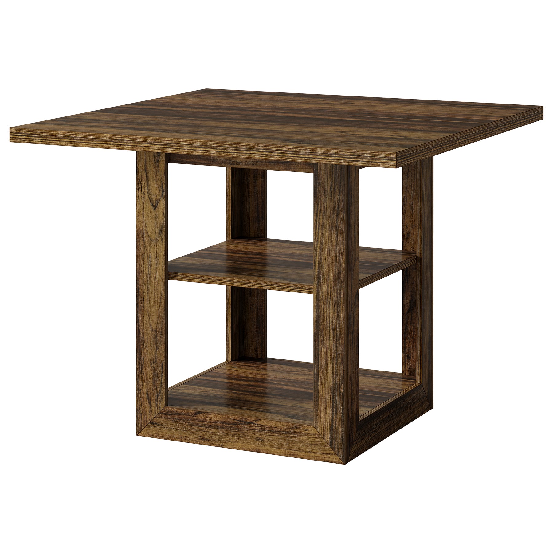 Tribesigns Tavolo da conferenza da 80 cm, tavolo da riunione compatto quadrato a 2 livelli