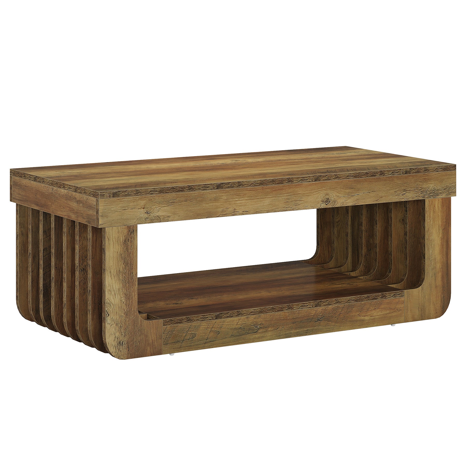 Tribesigns Tavolino salotto, tavolo da centro rettangolare da 120 cm con portaoggetti