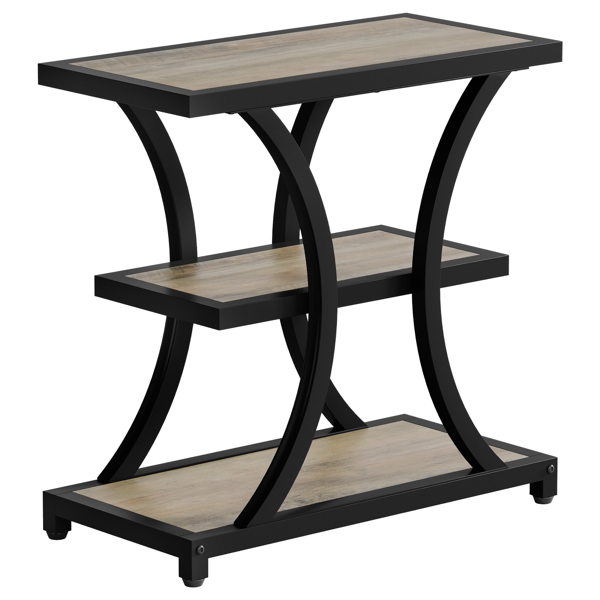 Tribesigns 60 cm Tavolino, tavolino a 3 livelli con design geometrico