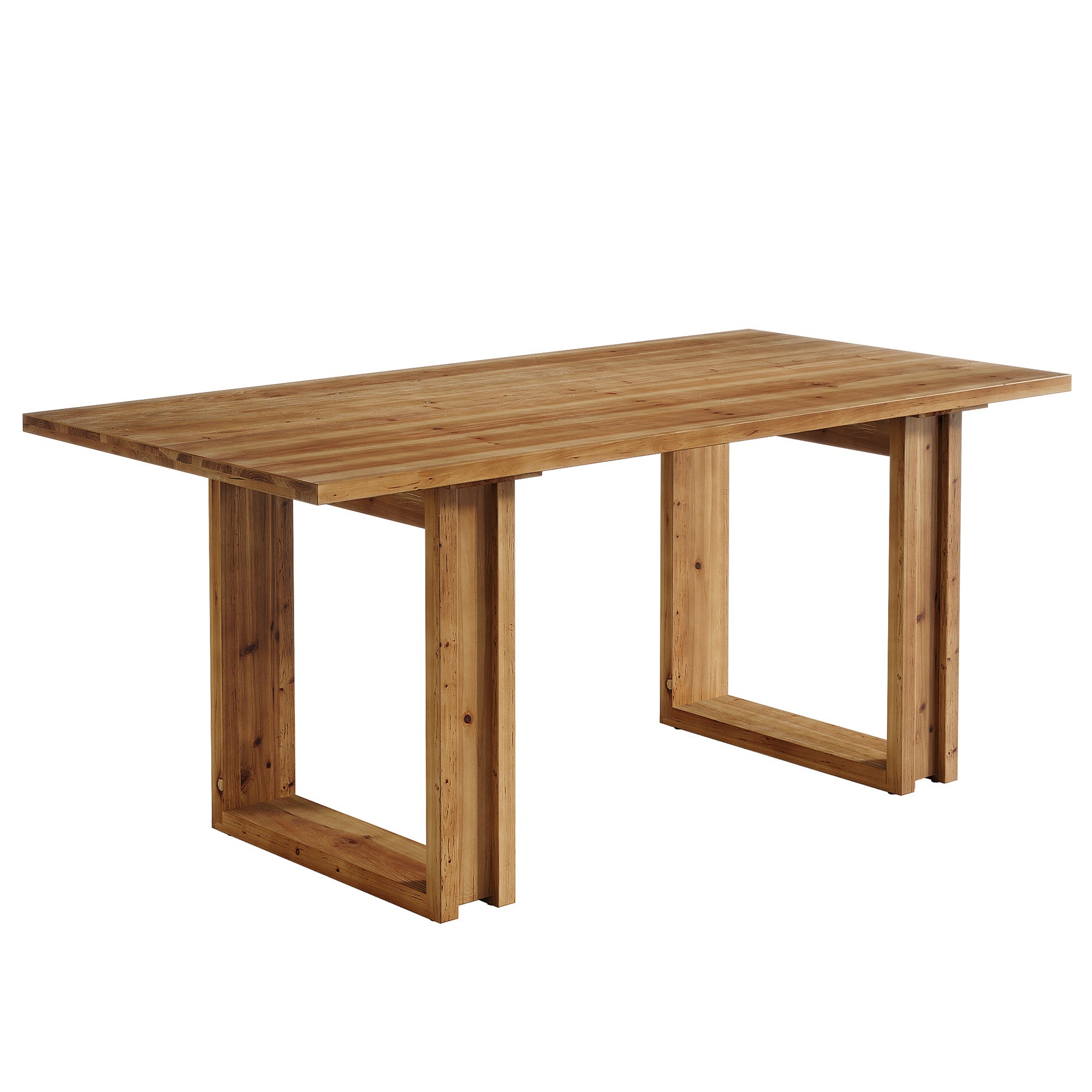 Tribesigns Tavolo da pranzo in legno massello da 160 cm, tavolo da cucina rettangolare per 4-6 persone