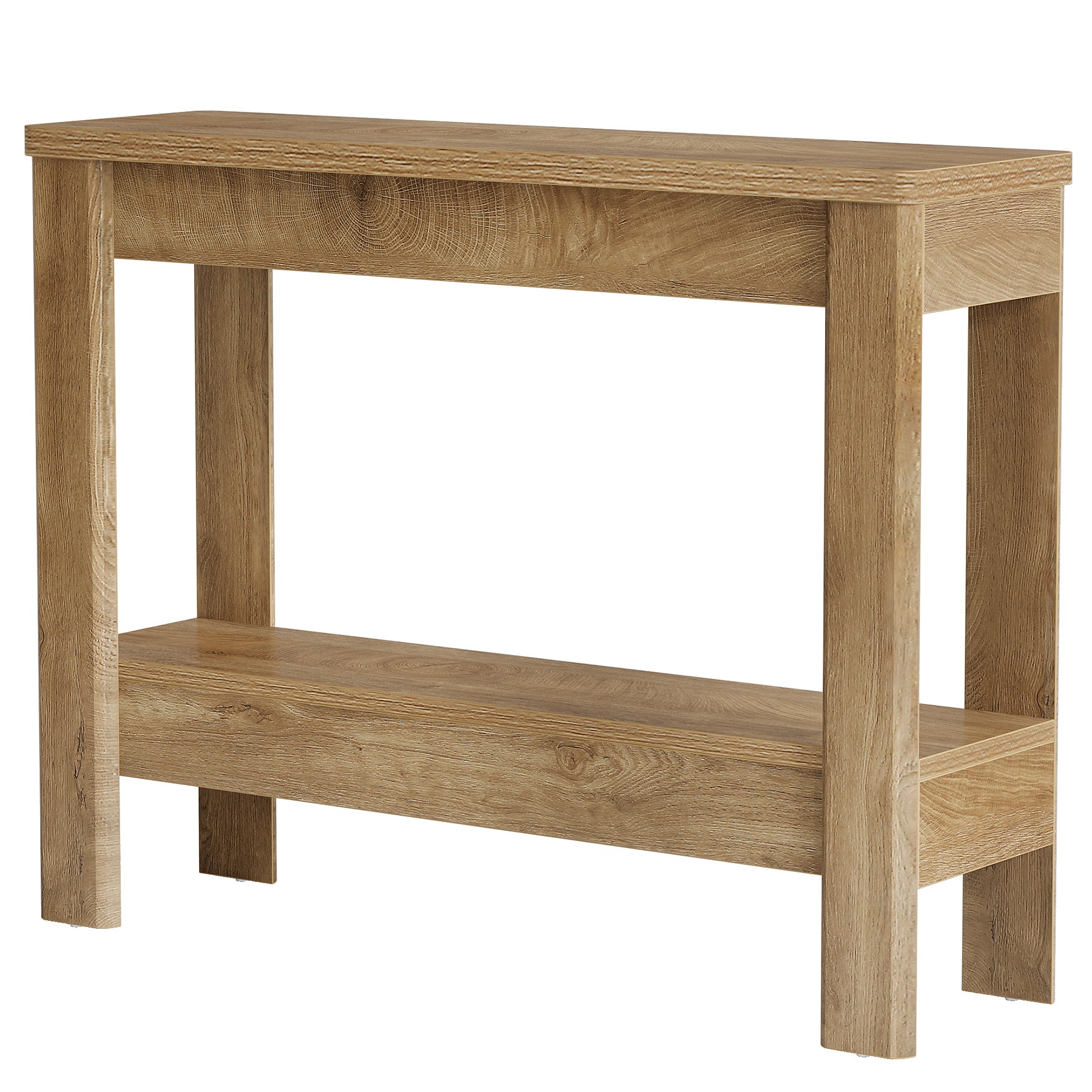 Tribesigns Consolle rustica 105 x 30 x 80 cm con vani a giorno, tavolino stretto per ingresso e soggiorno