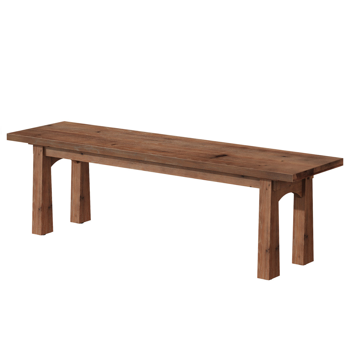 Panca Rustica Country in Legno Massello, 140 cm, per Ingresso