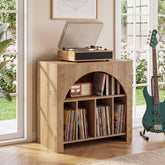 Tribesigns Supporto per giradischi, mobiletto porta dischi in vinile con ripiano integrato 3