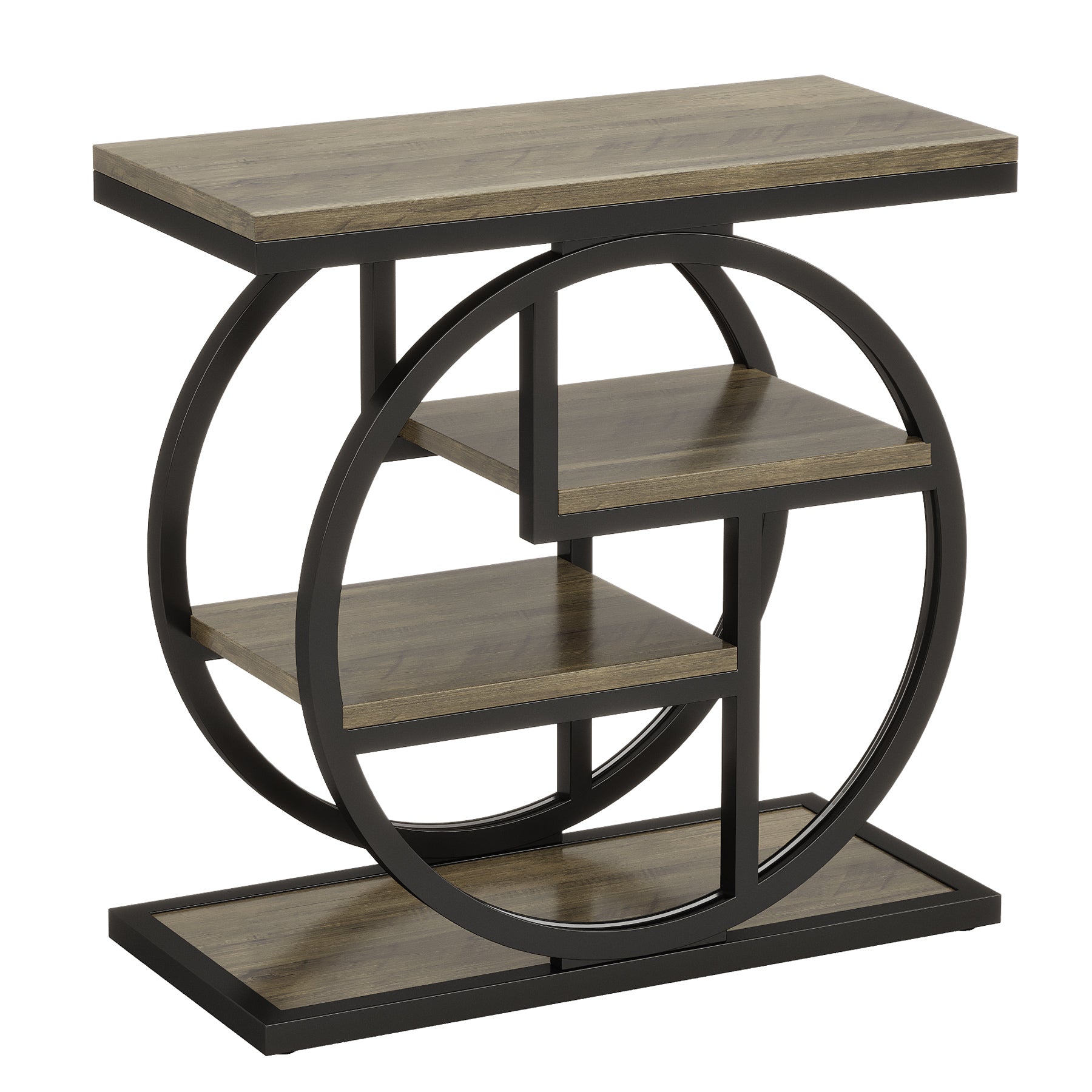 Tribesigns Tavolino, tavolino stretto a 4 livelli comodino con ripiani portaoggetti