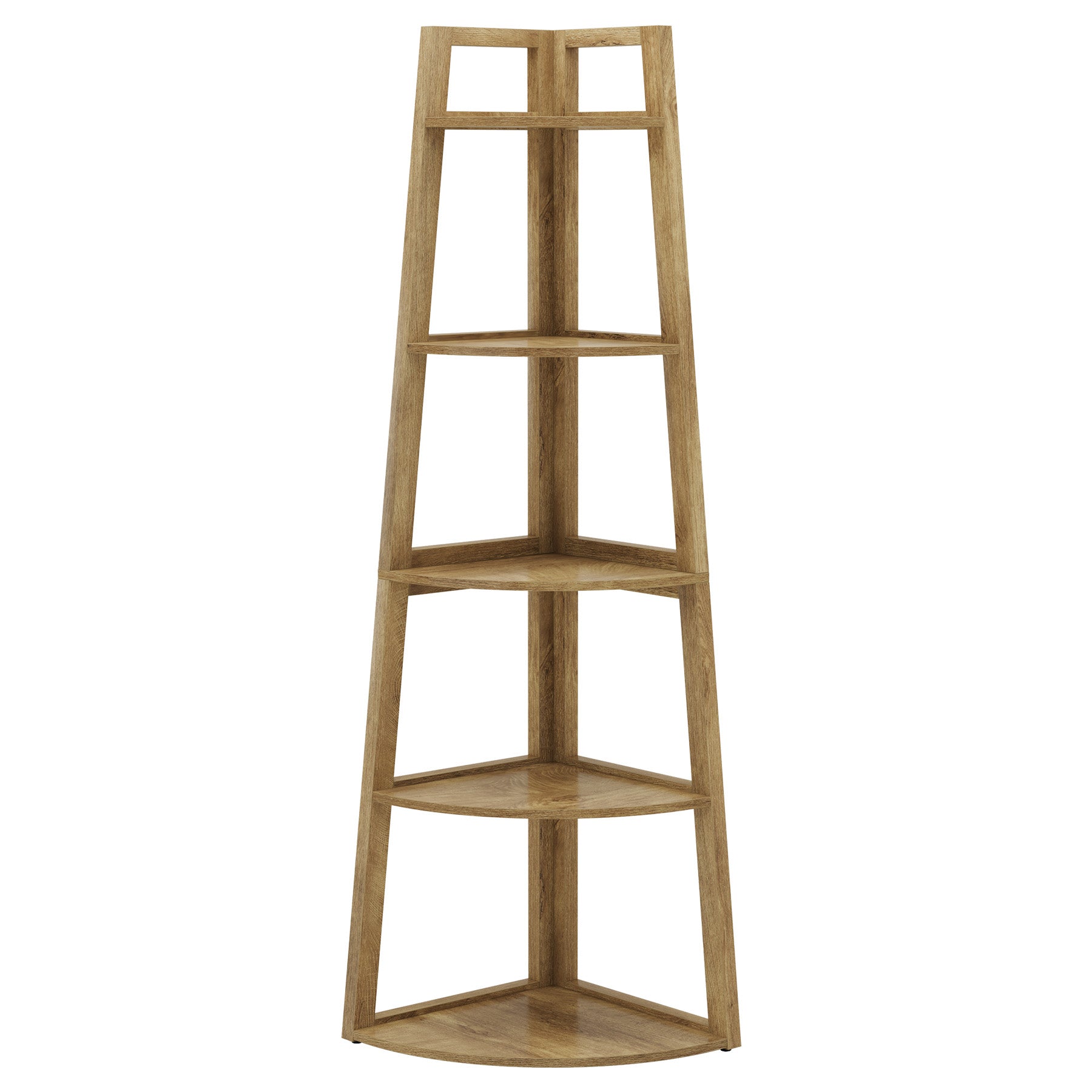 Tribesigns Scaffale angolare alto (178 cm) con 5 ripiani, mobile contenitore salvaspazio per soggiorno