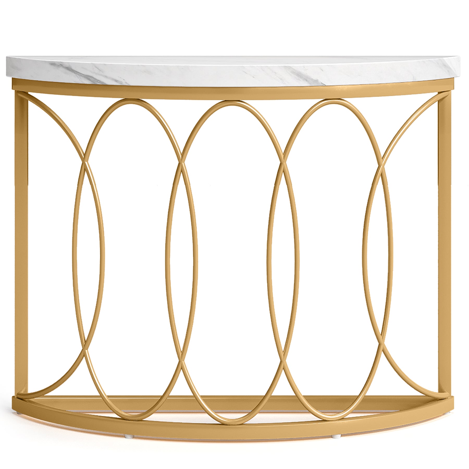 Tribesigns Console Table, moderno tavolo da ingresso con piano in finto marmo