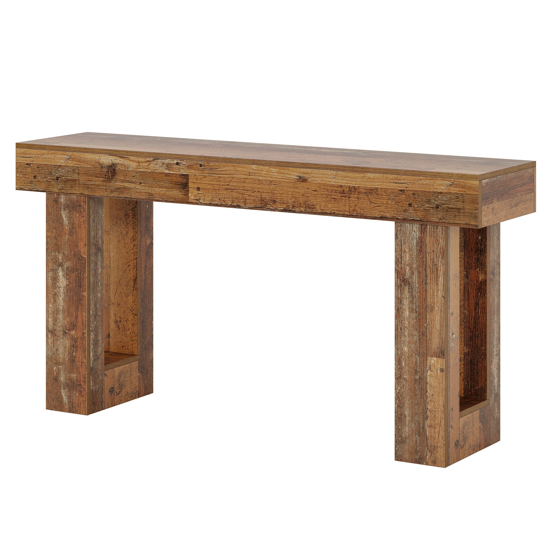 Consolle con cassetti e ripiani in legno ingegnerizzato nero Consolle con cassetti e ripiani in legno ingegnerizzato nero