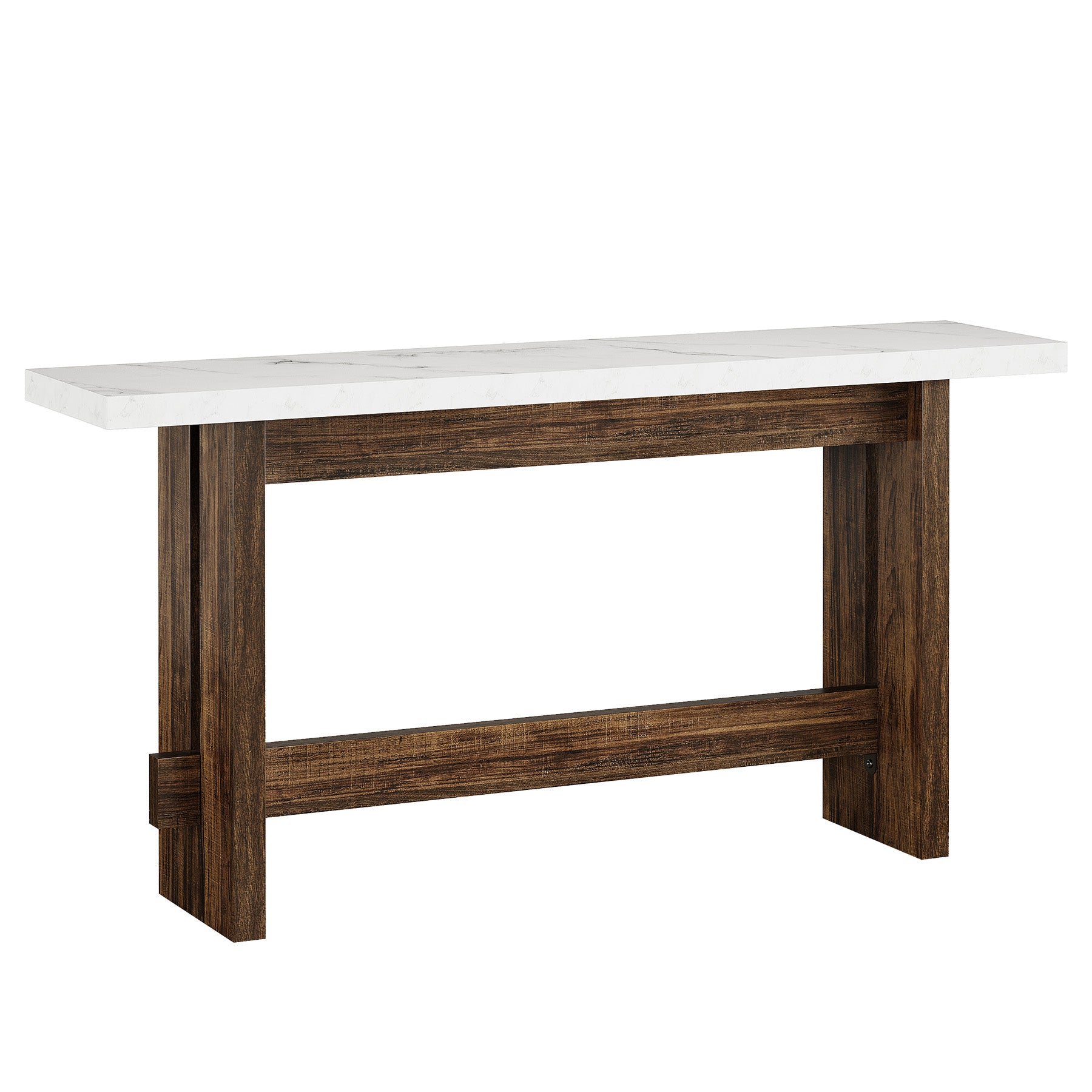 Tribesigns 160cm Tavolo Consolle, Tavolo da ingresso Stile Fattoria con Piano Finto Marmo