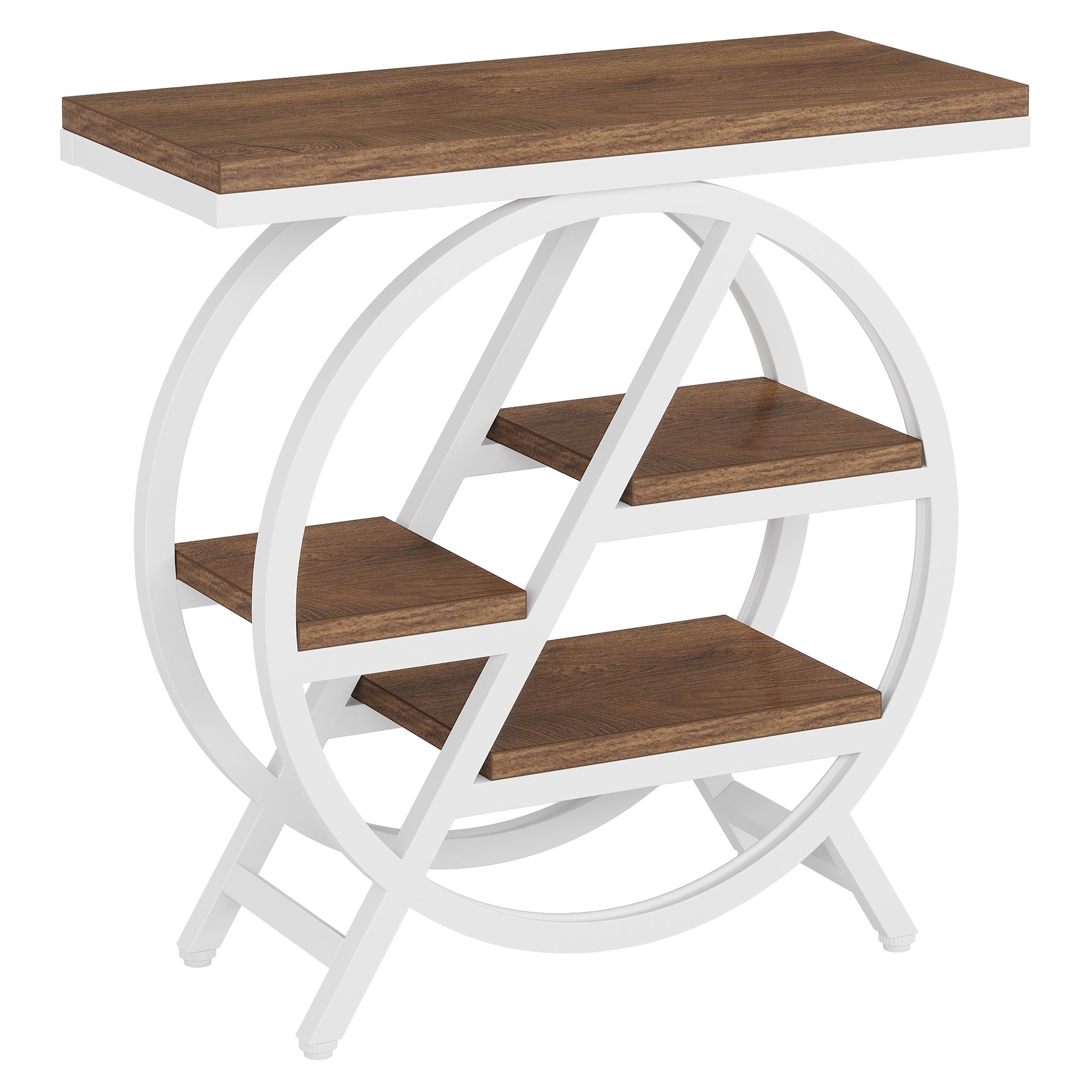 Tribesigns Tavolino a 3 ripiani, comodino stretto e comodino