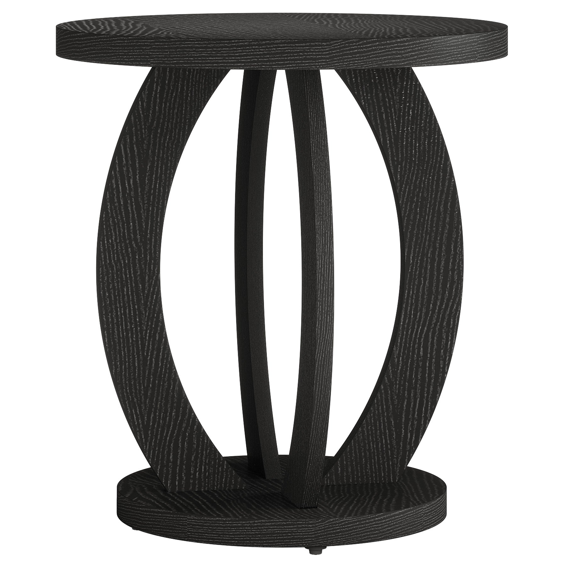 Tribesigns 50 cm Tavolino, tavolino rotondo comodino con vano portaoggetti