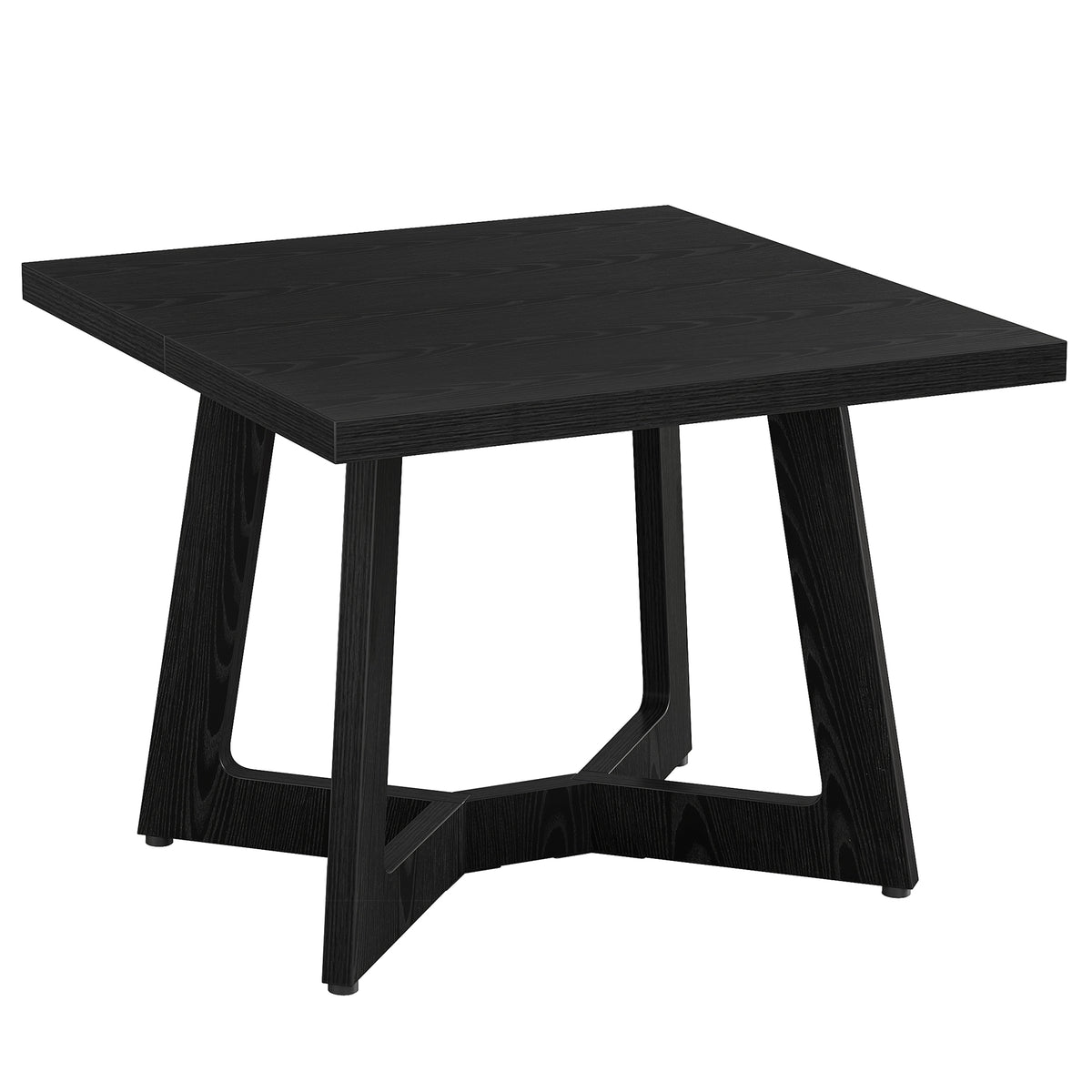 Tavolo da Pranzo Quadrato Moderno con Struttura Nera, 100 x 100 cm, per 2-4 Persone