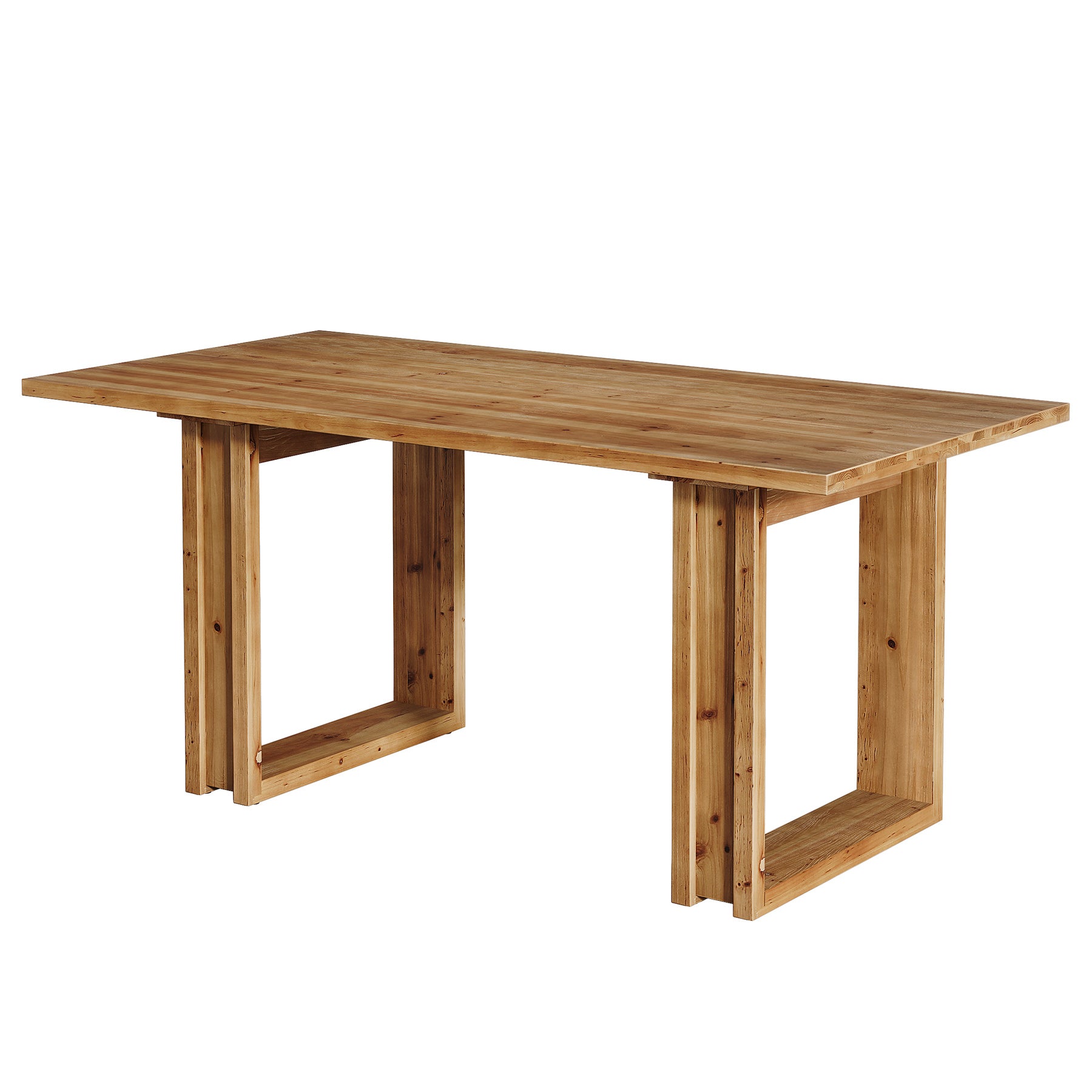 Tribesigns Scrivania in legno massello da 160 cm, Grande scrivania per ufficio in casa in legno di abete