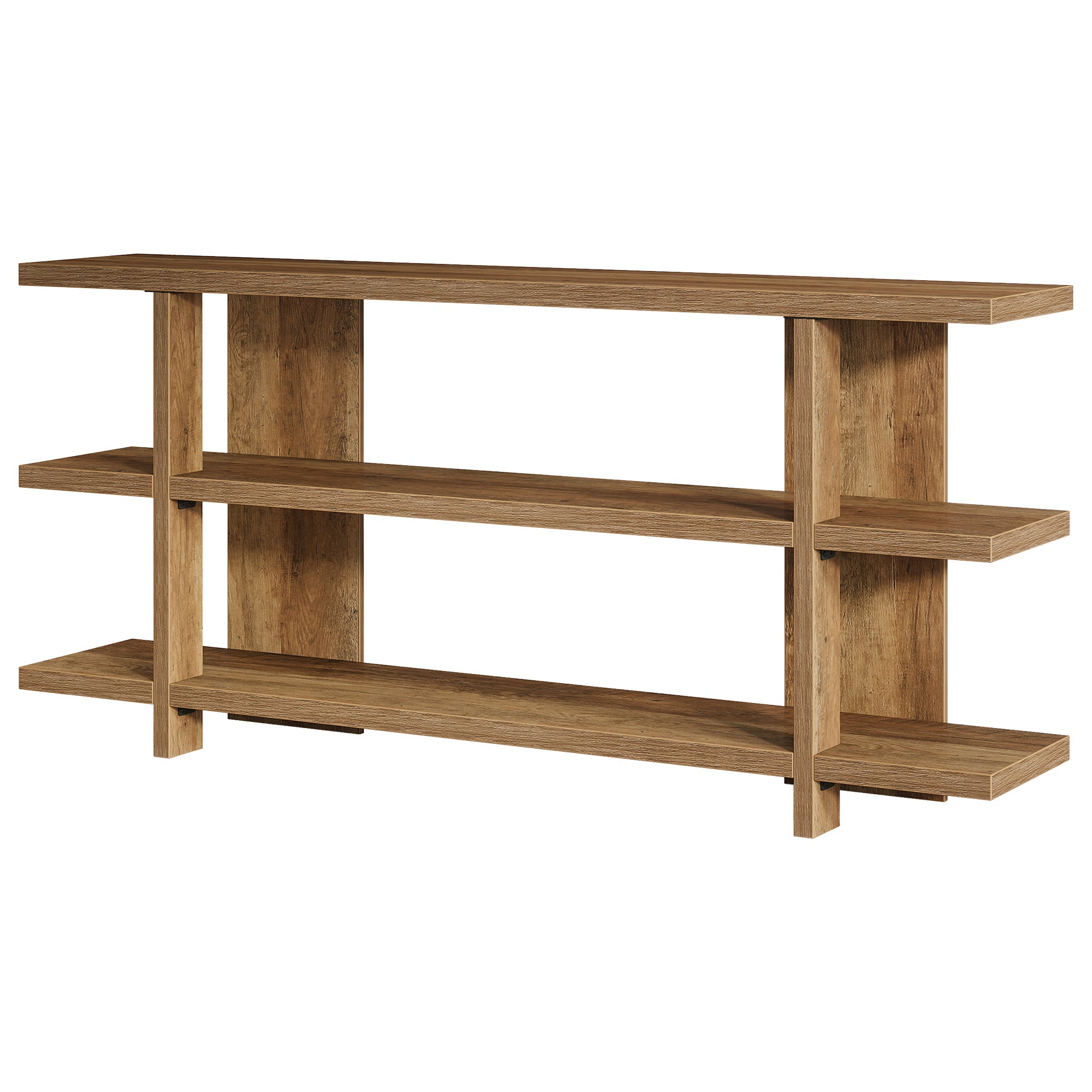 Tribesigns Tavolo consolle da 160 cm, tavolo stretto per divano con 2 ripiani