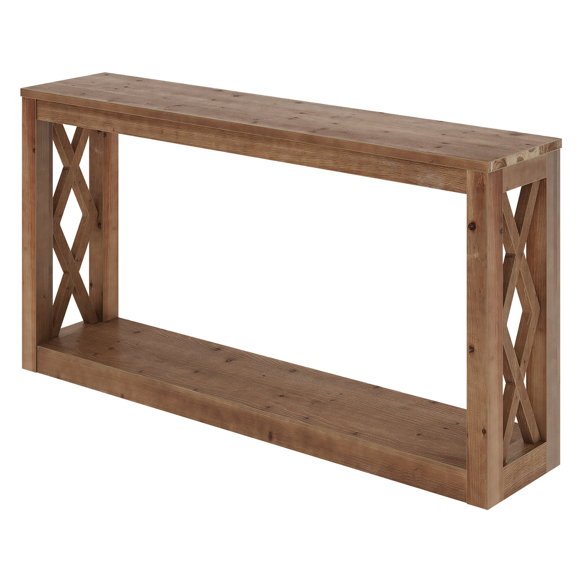 Consolle Rustica in Legno Massello con Ripiano, 160 cm, per Ingresso