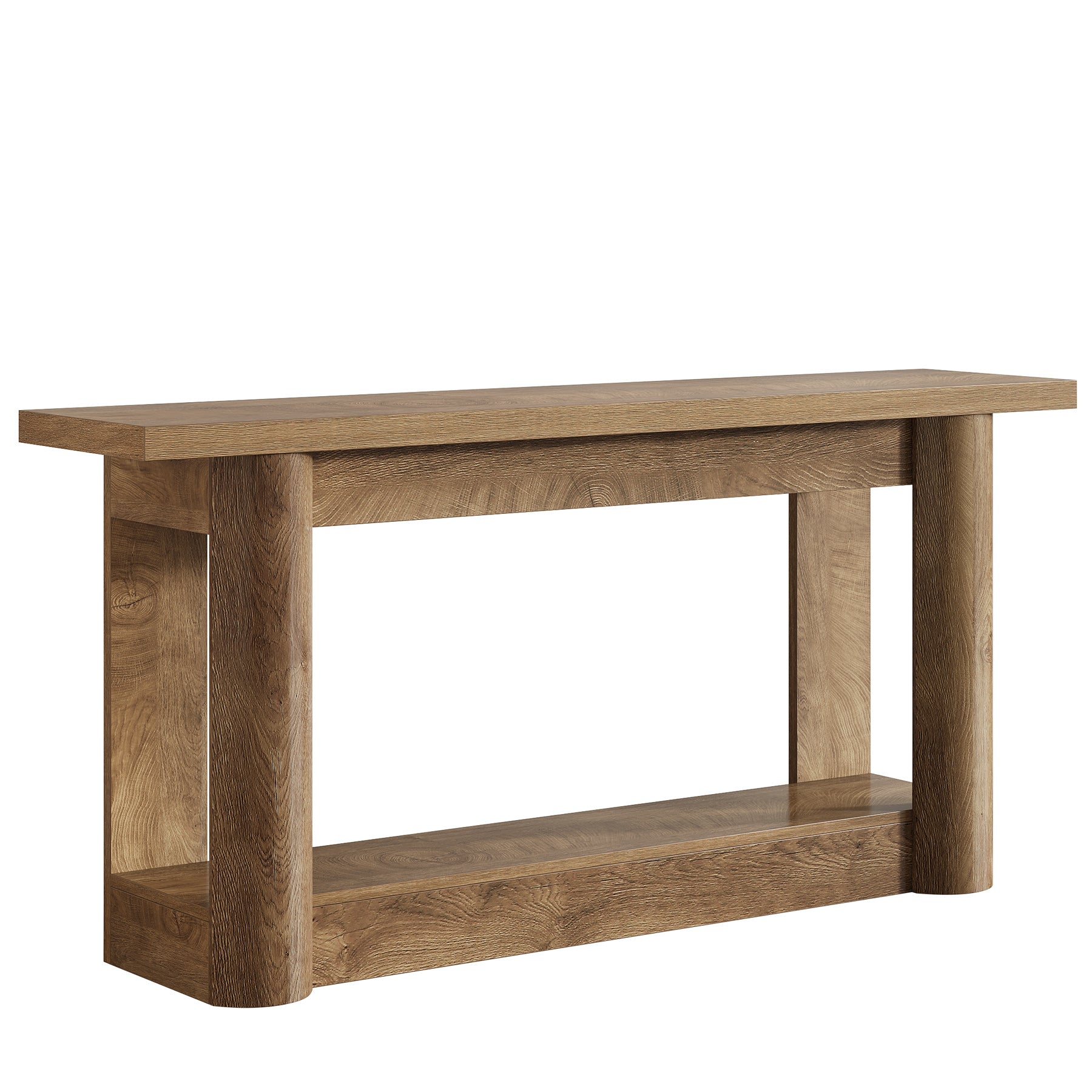 Tribesigns Consolle da 160 cm, tavolo lungo da corridoio a 2 ripiani con contenitore