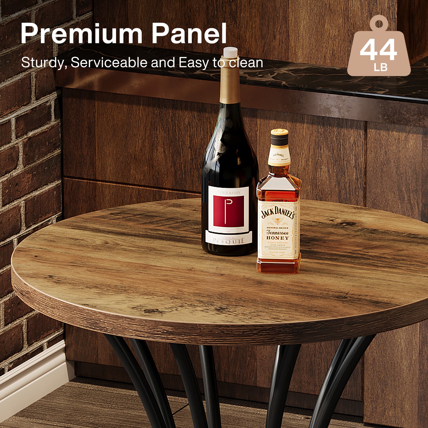 Tribesigns 95 cm Tavolo da bar, tavolo da bar rotondo alto supporto per cocktail e pub