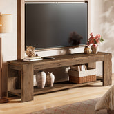 Tribesigns Mobile TV in legno massello da 140 cm, consolle a 2 livelli per TV fino a 60 pollici 3