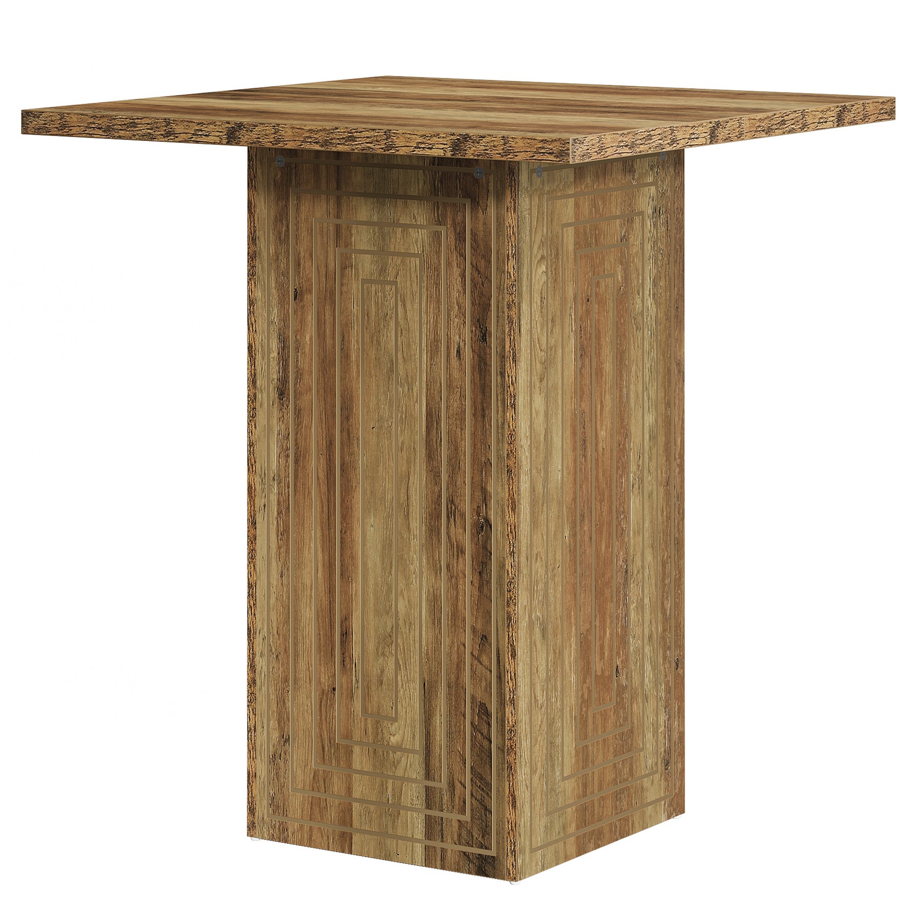 Tribesigns Tavolo da bar da 79 cm, tavolo da bar da pub rustico con base robusta per cucina