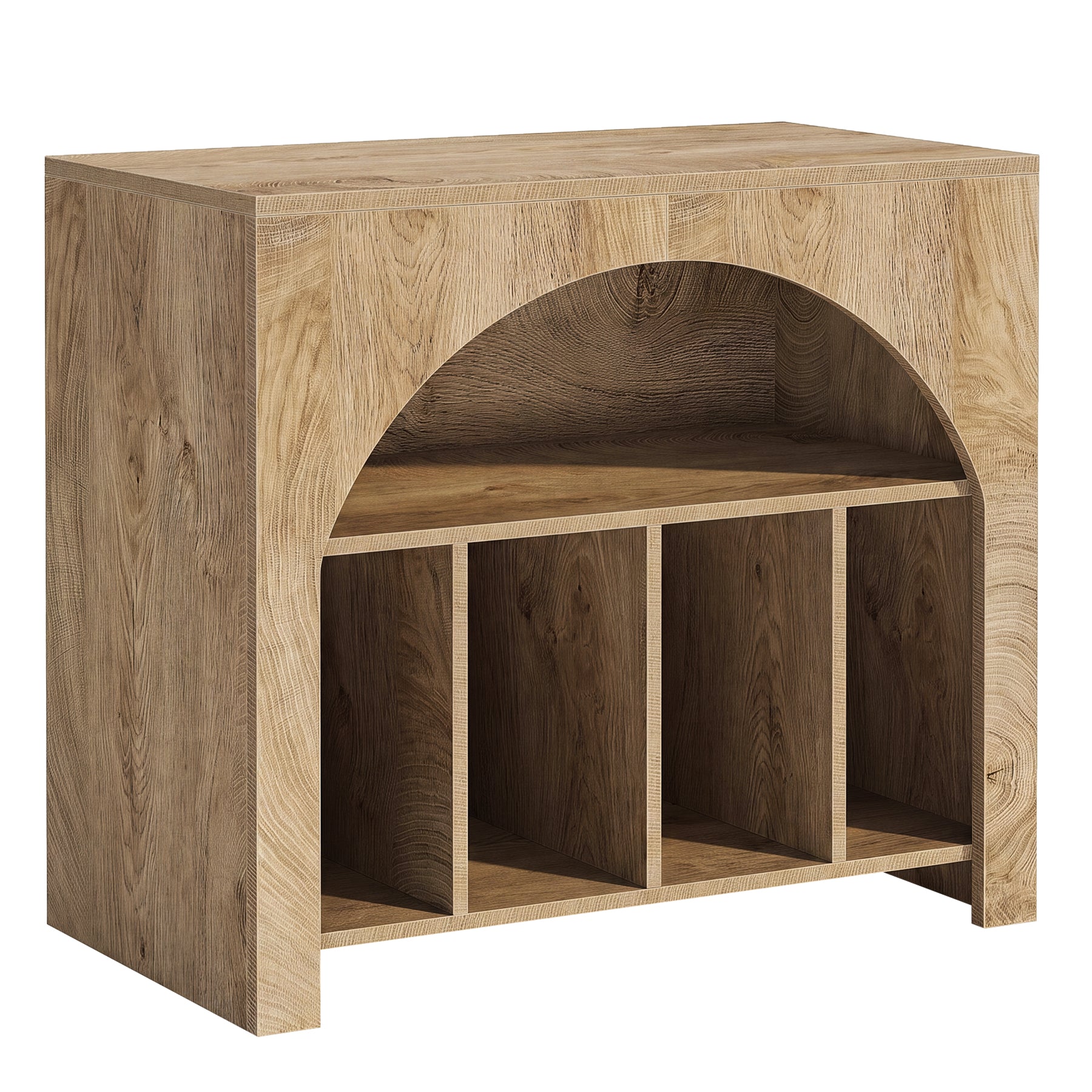 Tribesigns Supporto per giradischi, mobiletto porta dischi in vinile con ripiano integrato