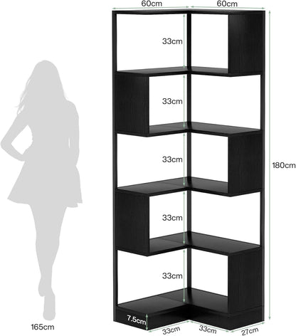 Tribesigns Libreria rettangolare 171 cm 180 cm per soggiorno, Ufficio a 6 Piani piccola Libreria autoportante