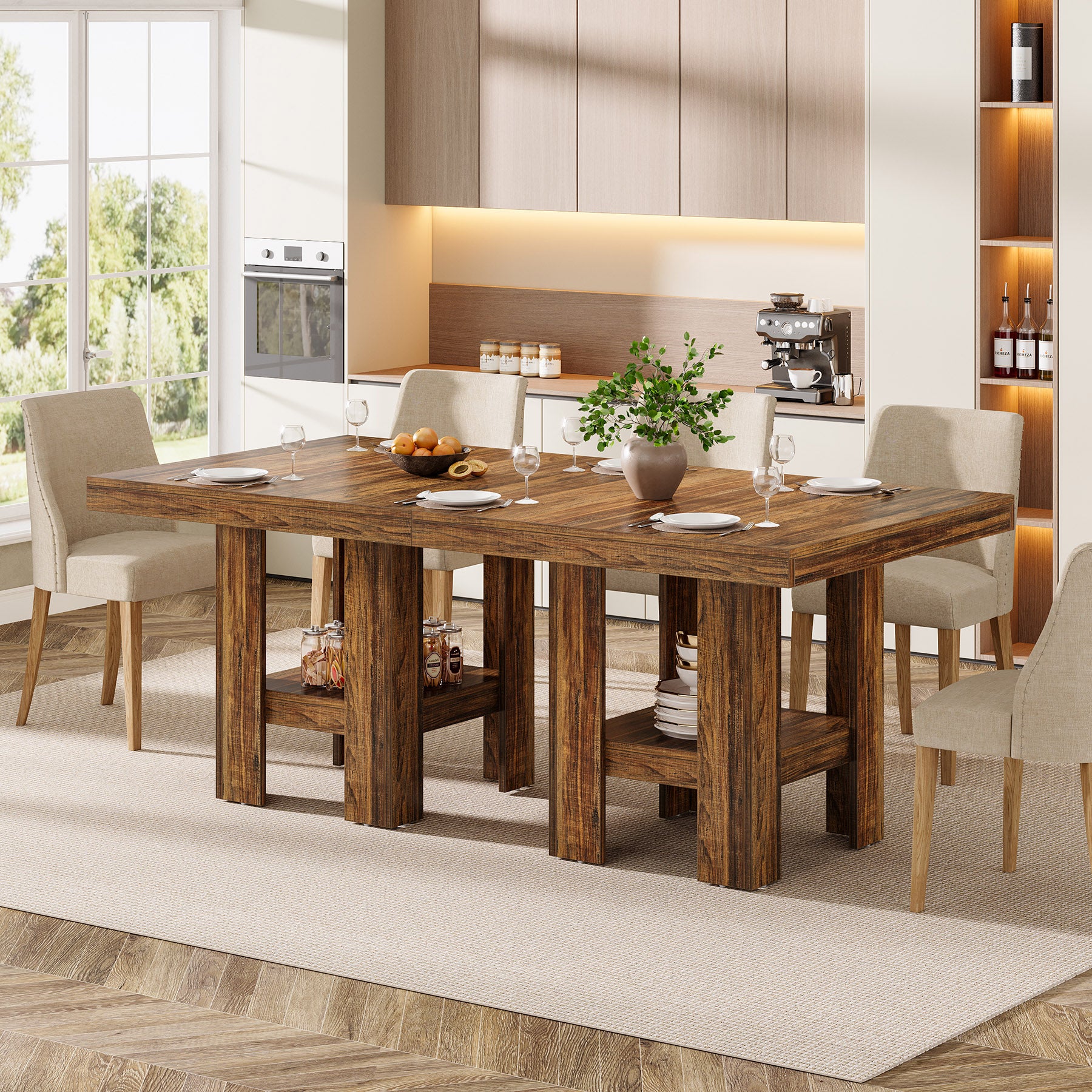 Tribesigns Tavolo da Pranzo, 80 cm Tavolo da Cucina per 2 Persone