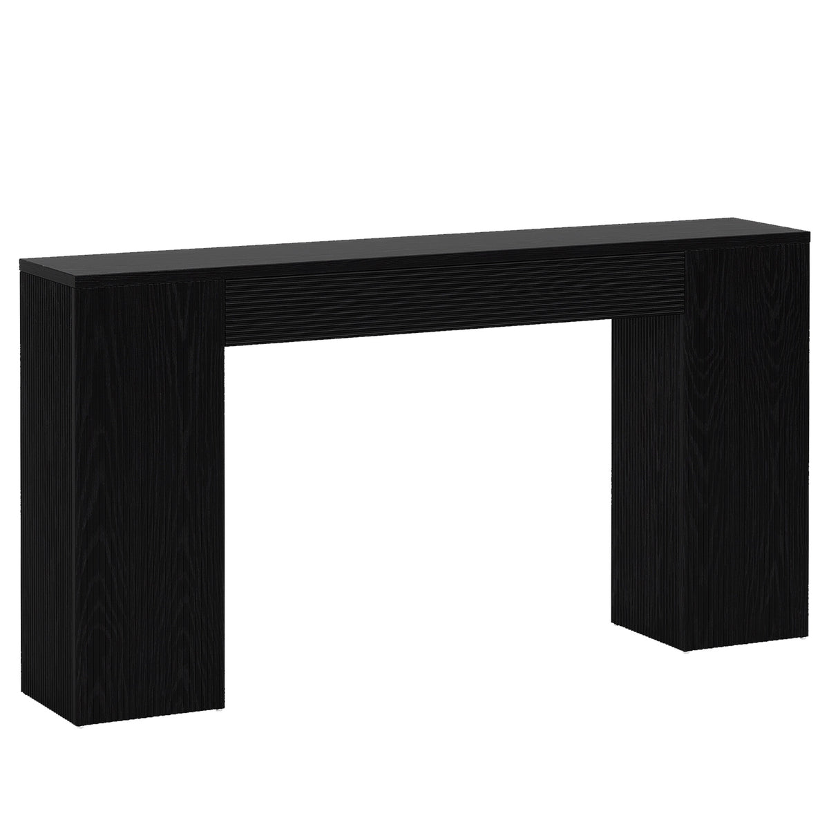 Consolle Stretta in MDF con Frontale Scanalato, 160 cm, per Ingresso