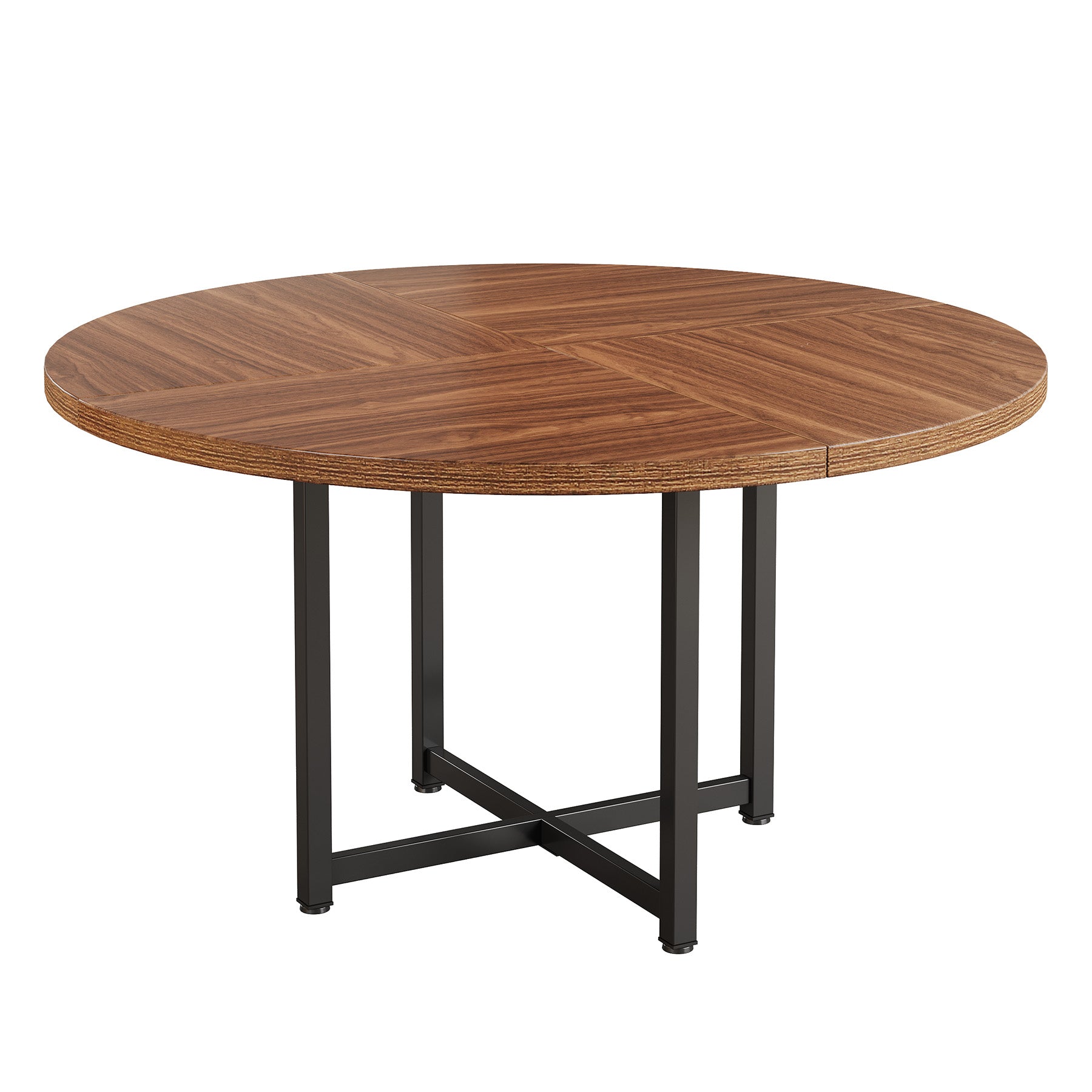 Tribesigns Tavolo da pranzo, tavolo da cucina rotondo da 120 cm per 4-6 persone