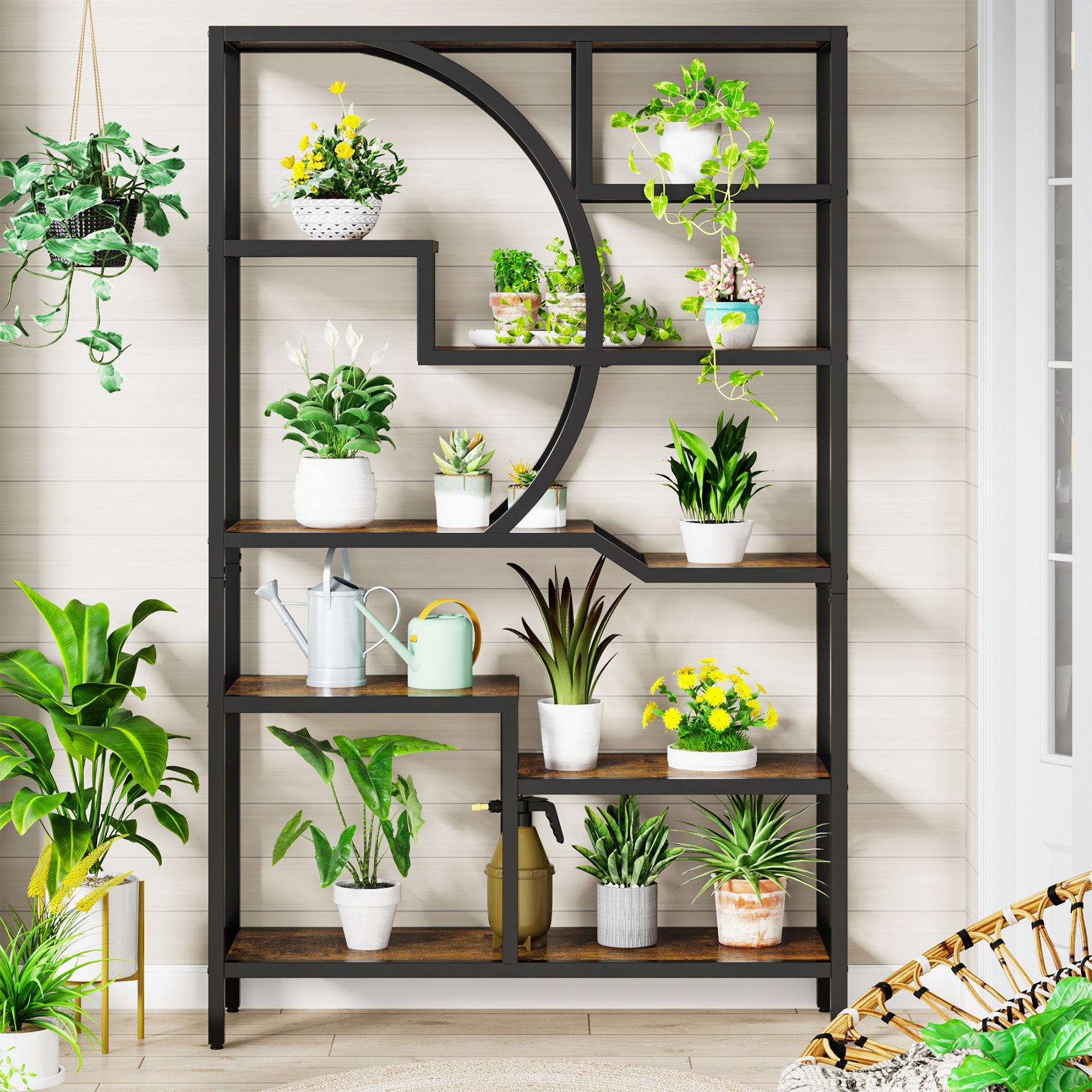 Tribesigns Scaffale Alta 175cm, Libreria Etagere Autoportanti a 6 Livelli con 9 Ripiani di stoccaggio Aperti