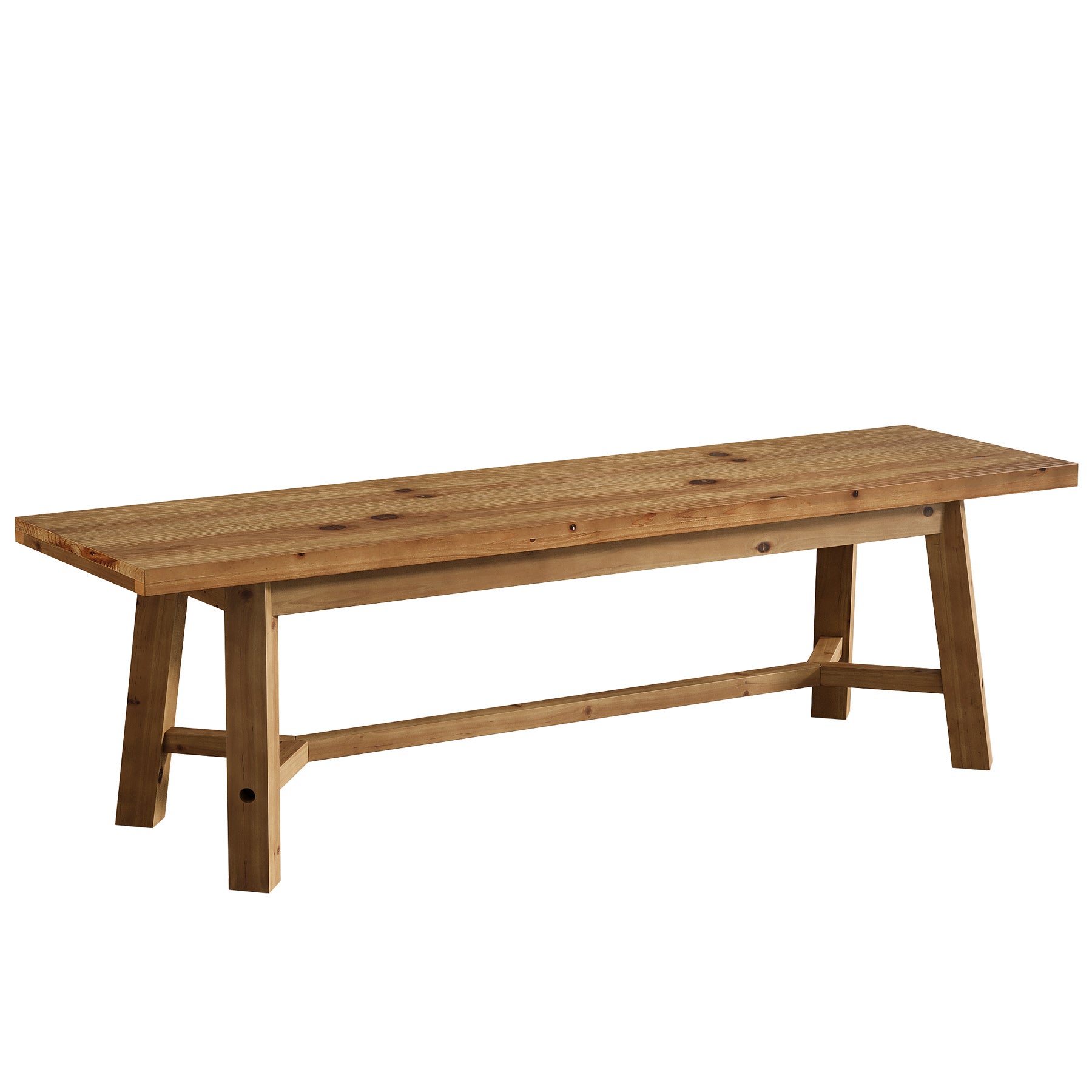 Tribesigns Panca in legno massello, 140 cm, stile rustico, ideale per l'ingresso