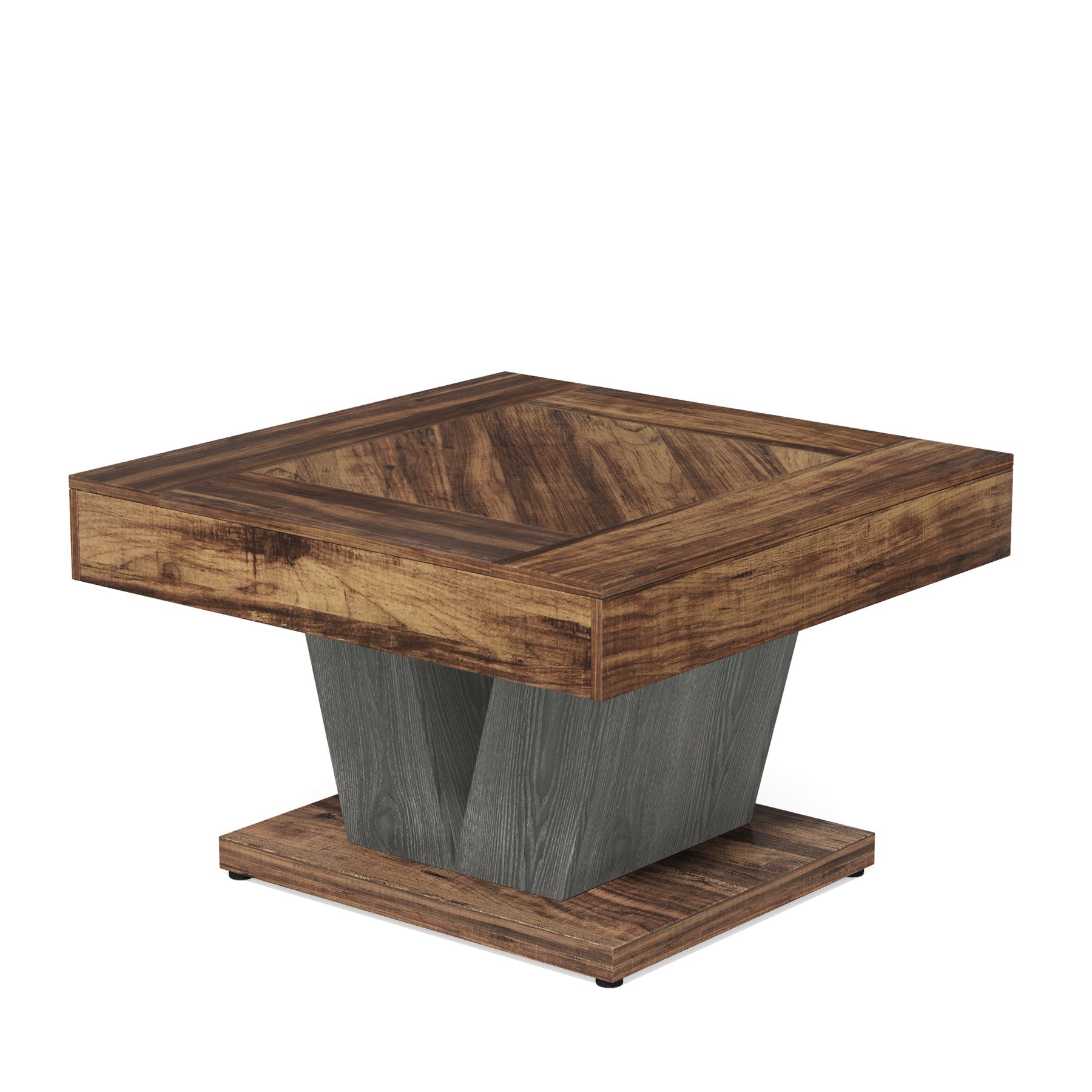 Tribesigns Tavolino da caffè quadrato, 80 cm moderno tavolo da cocktail e tè, tavolo d'accento