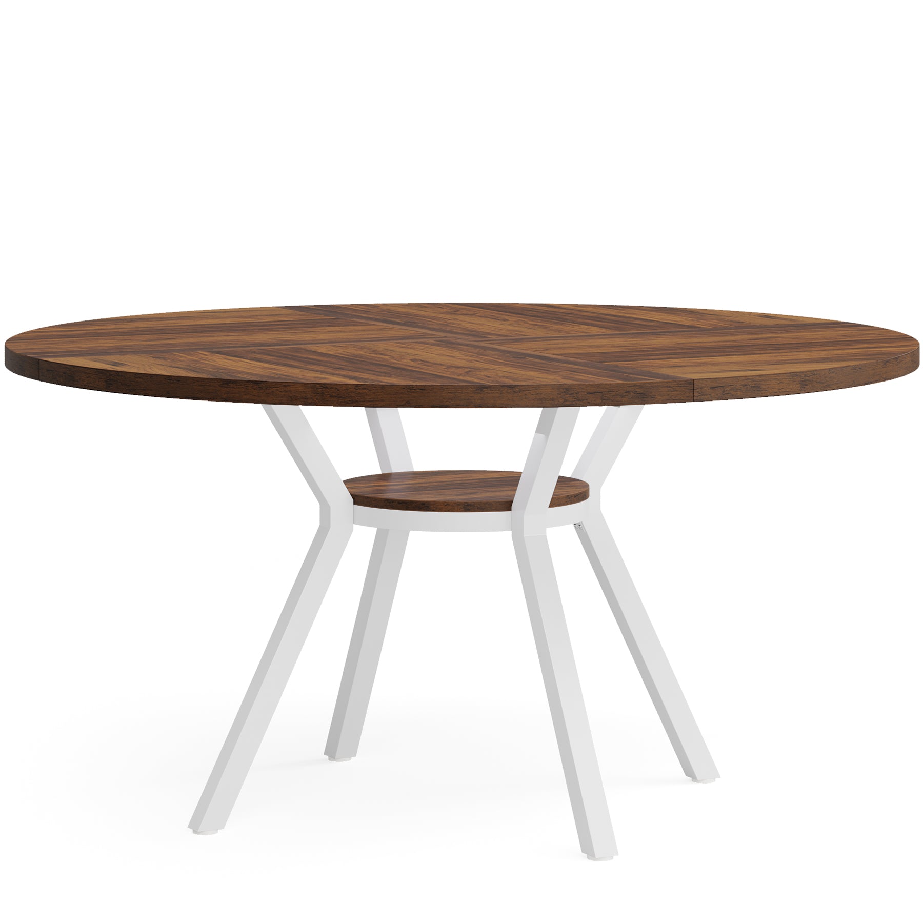 Tribesigns Tavolo da pranzo rotondo, tavolo da pranzo da cucina moderno da 120 cm per 4