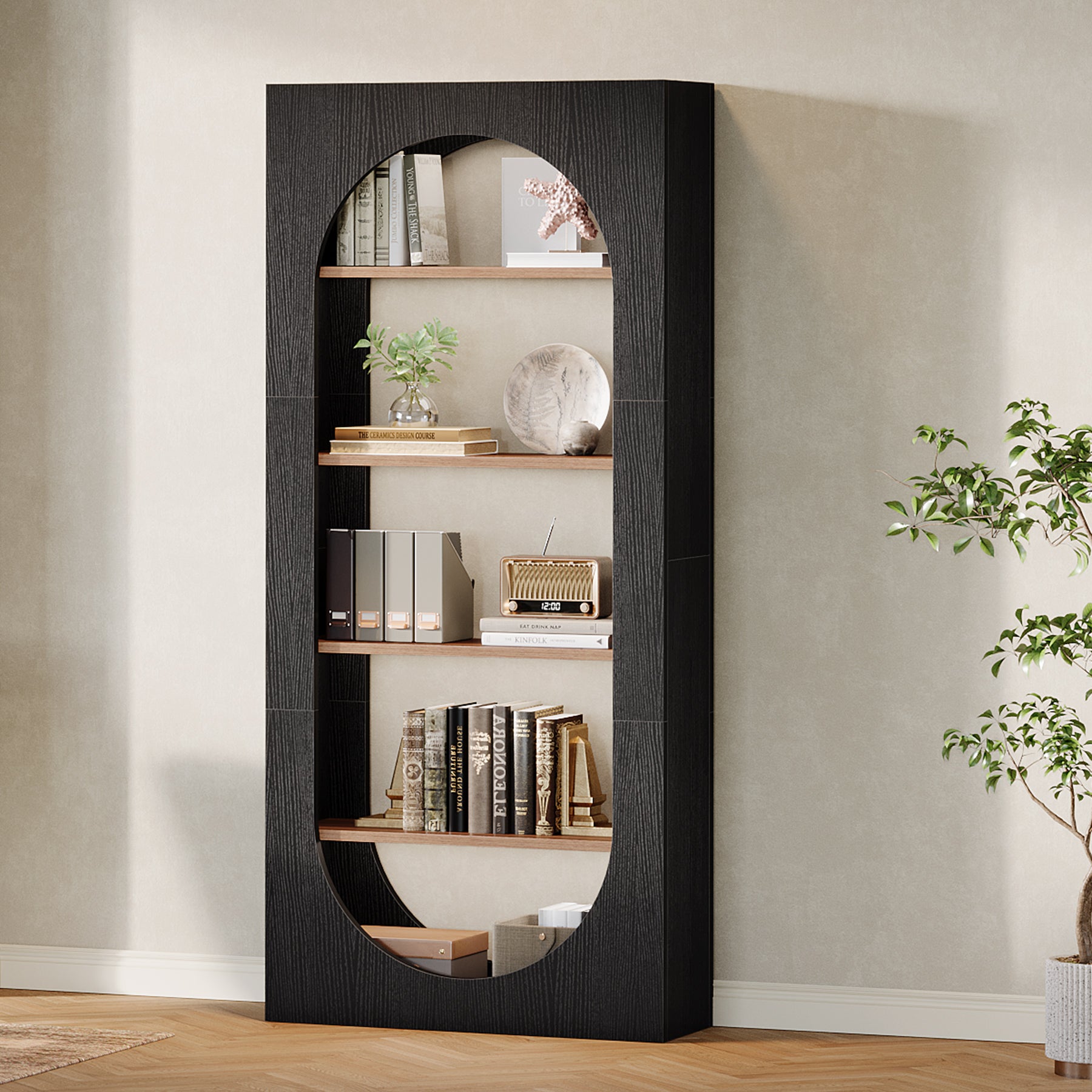 Tribesigns Libreria a 5 ripiani, scaffali da 180 cm perfetto per ufficio