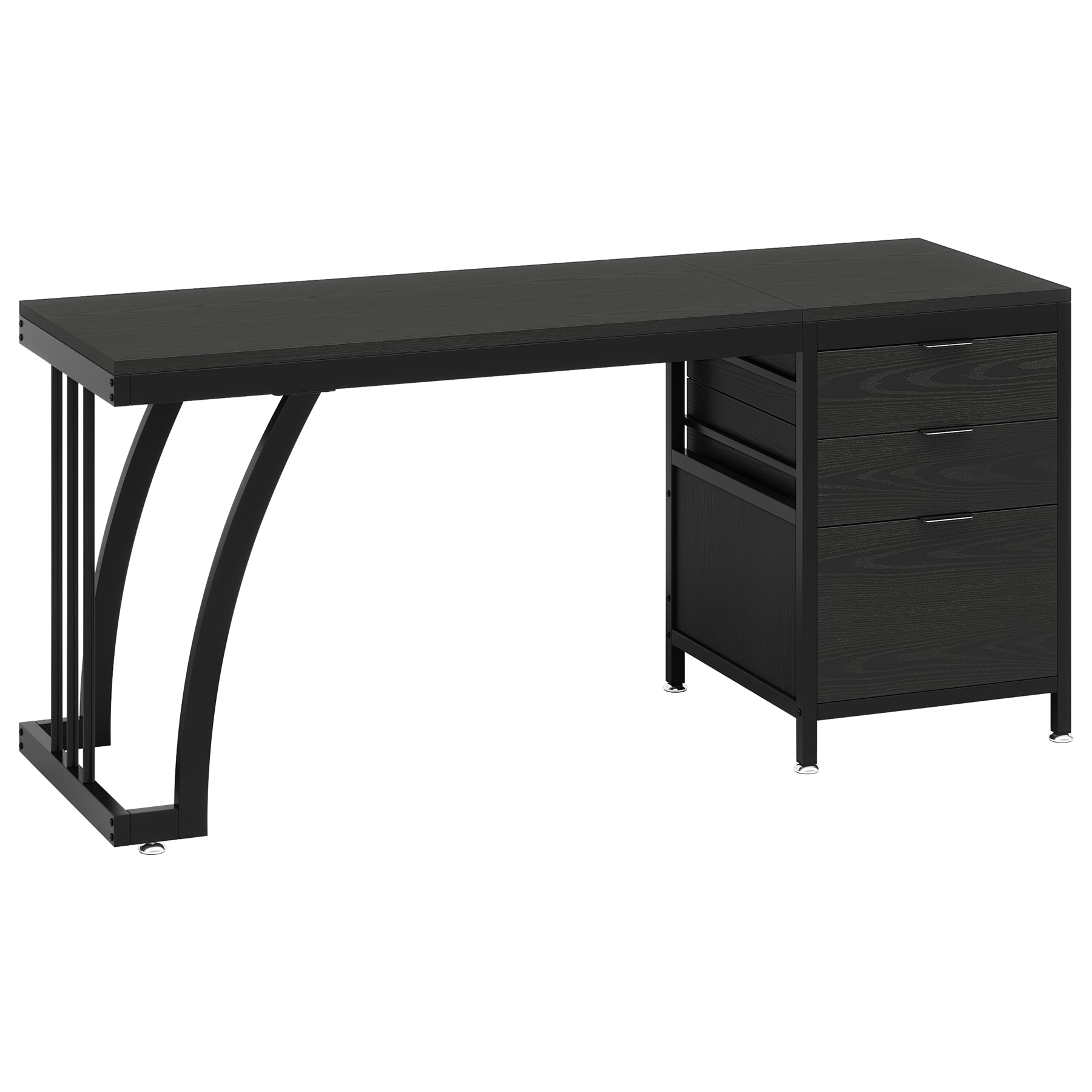 Tribesigns 59 pollici scrivania per computer, studio scrivania postazione di lavoro con 3 cassetti