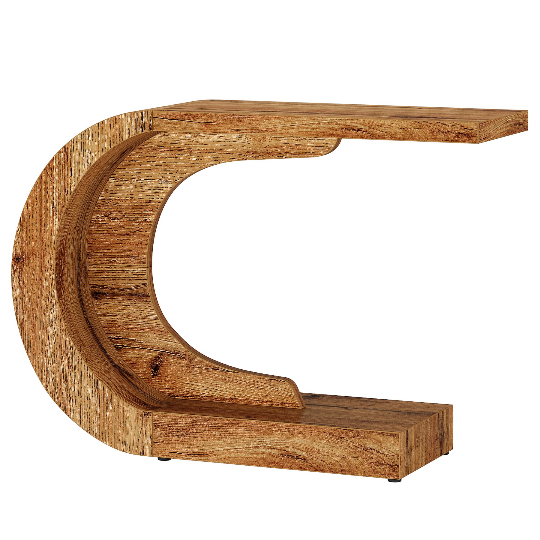 Tribesigns 110 cm tavolo consolle, moderno tavolo d'ingresso a forma di C