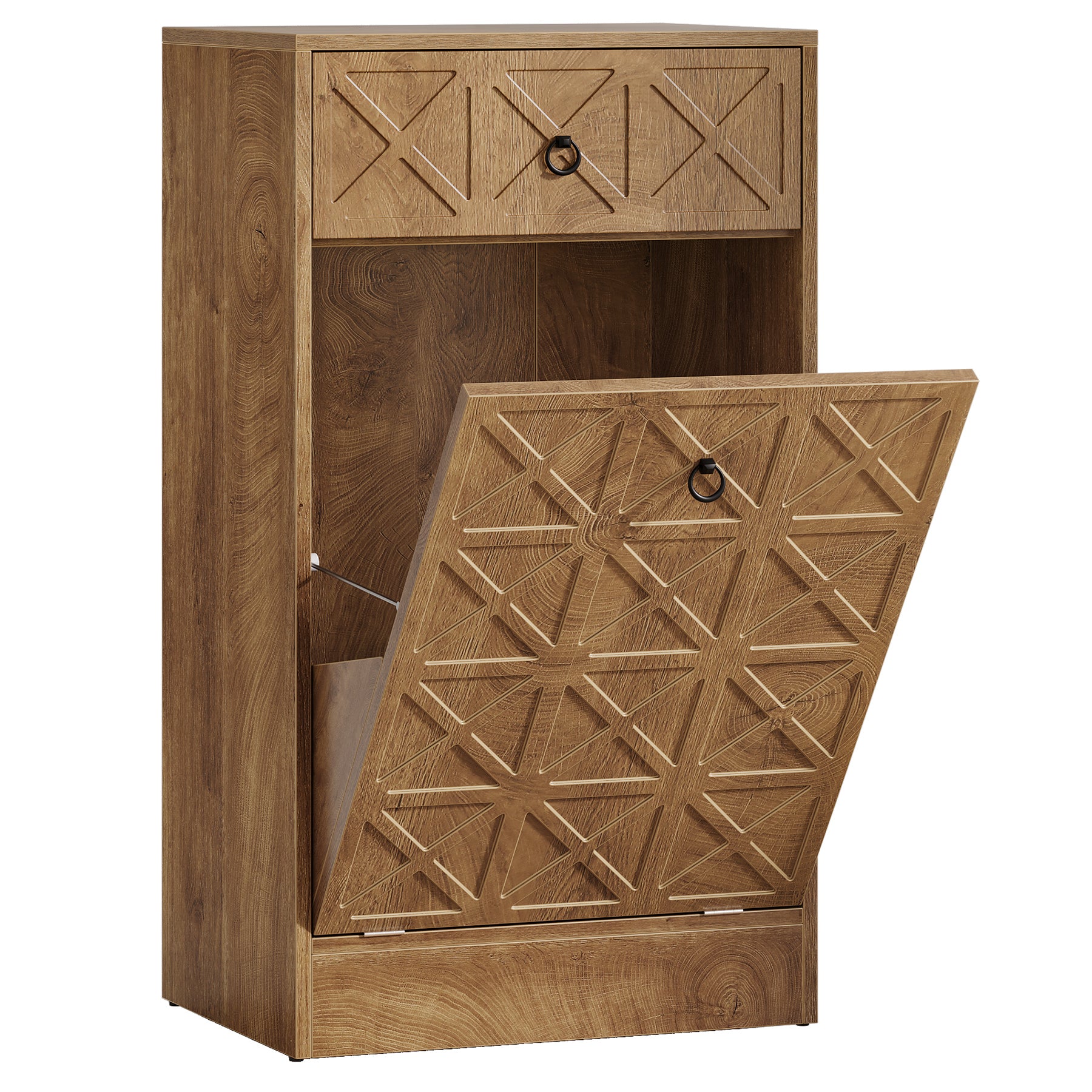 Tribesigns Mobile portabiancheria da 50 litri, contenitore per biancheria ribaltabile con cassetto