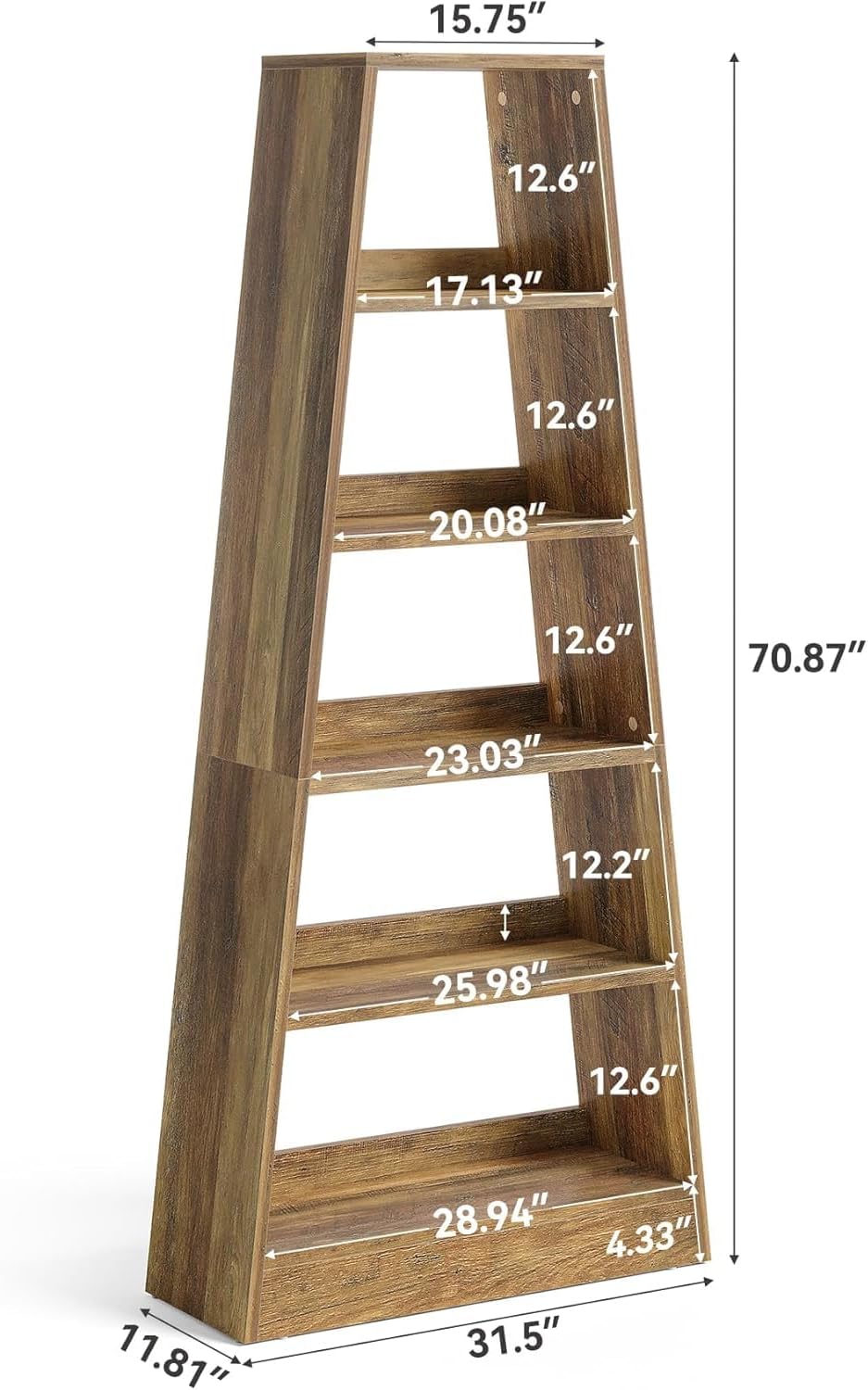 Tribesigns 80 cm Libreria, espositore per piante con etagere portaoggetti