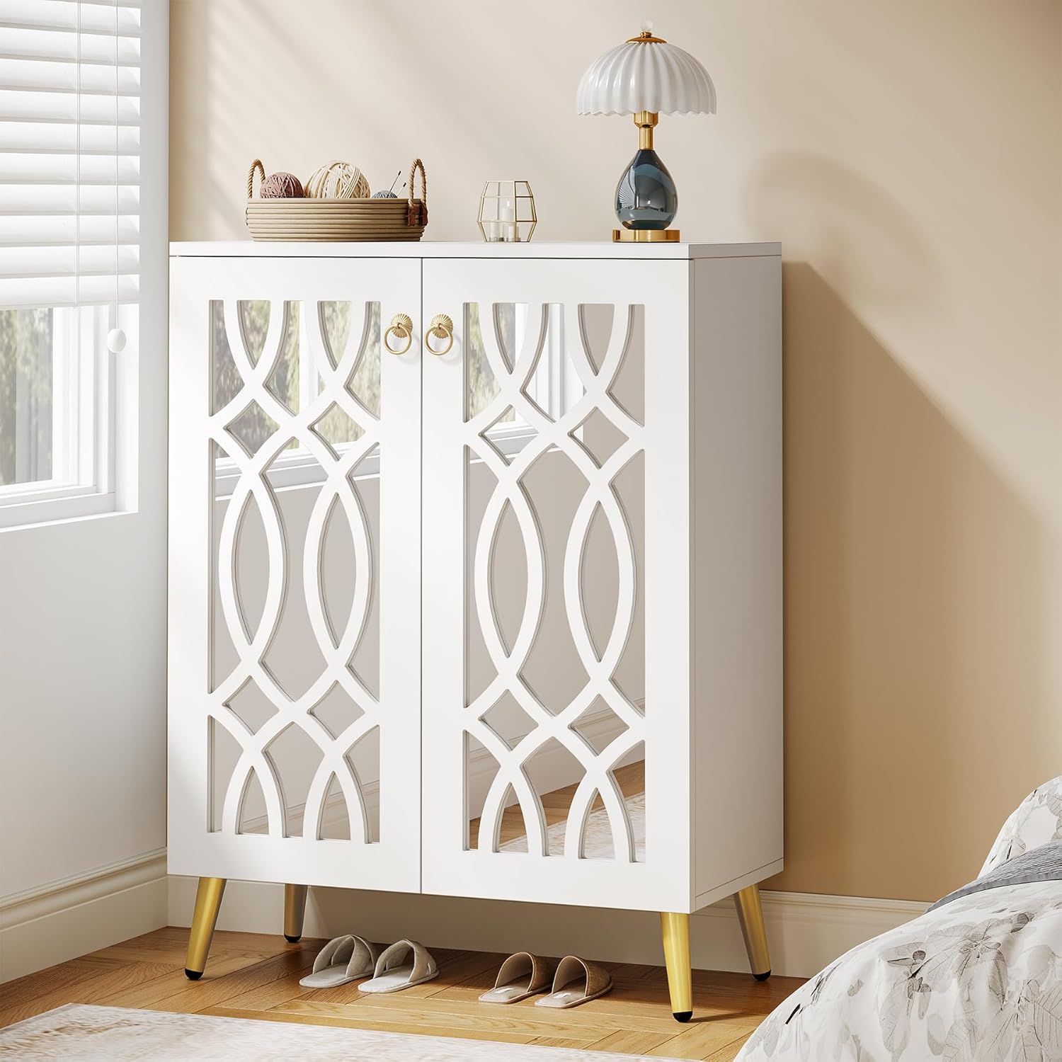 Tribesigns scarpiera a specchio, 5 livelli organizzatore scarpe 25 paia scarpiera armadio di stoccaggio